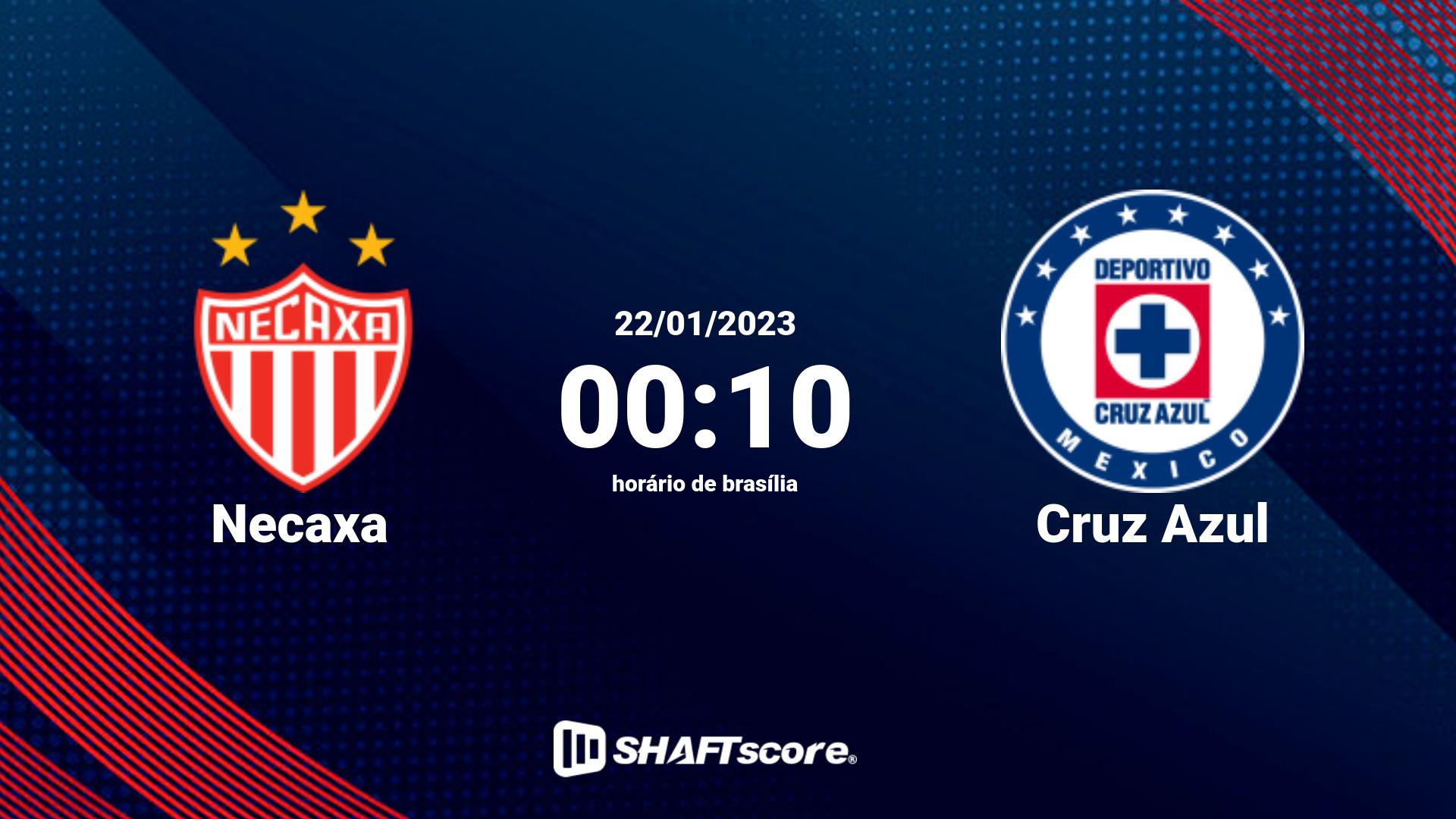 Estatísticas do jogo Necaxa vs Cruz Azul 22.01 00:10