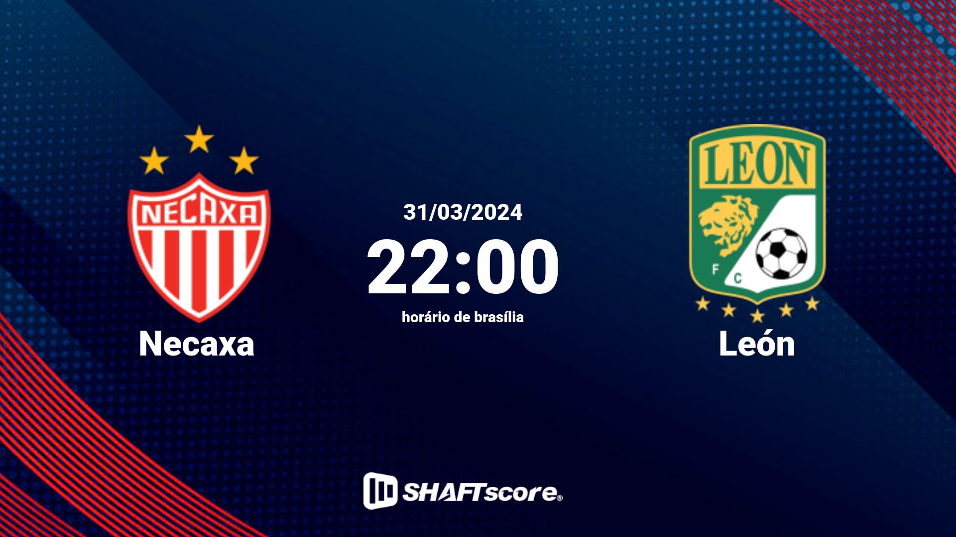 Estatísticas do jogo Necaxa vs León 31.03 22:00