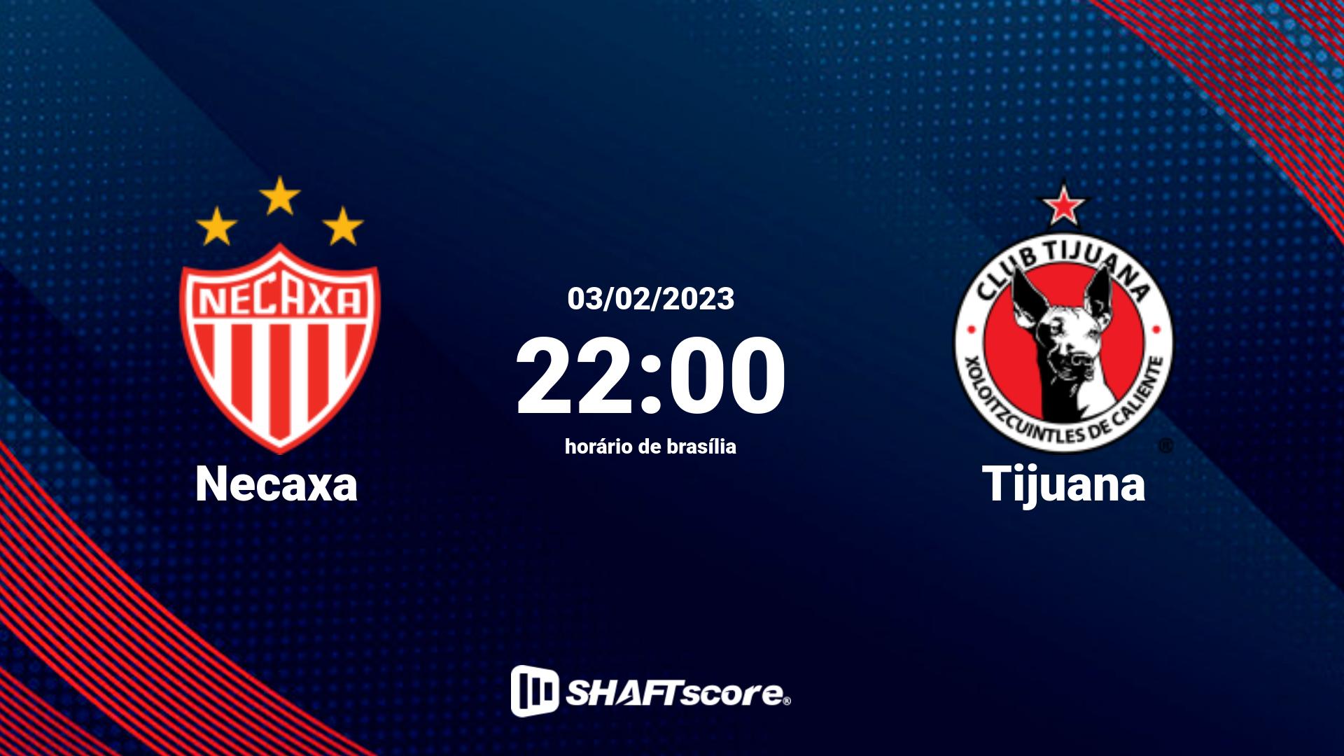 Estatísticas do jogo Necaxa vs Tijuana 03.02 22:00