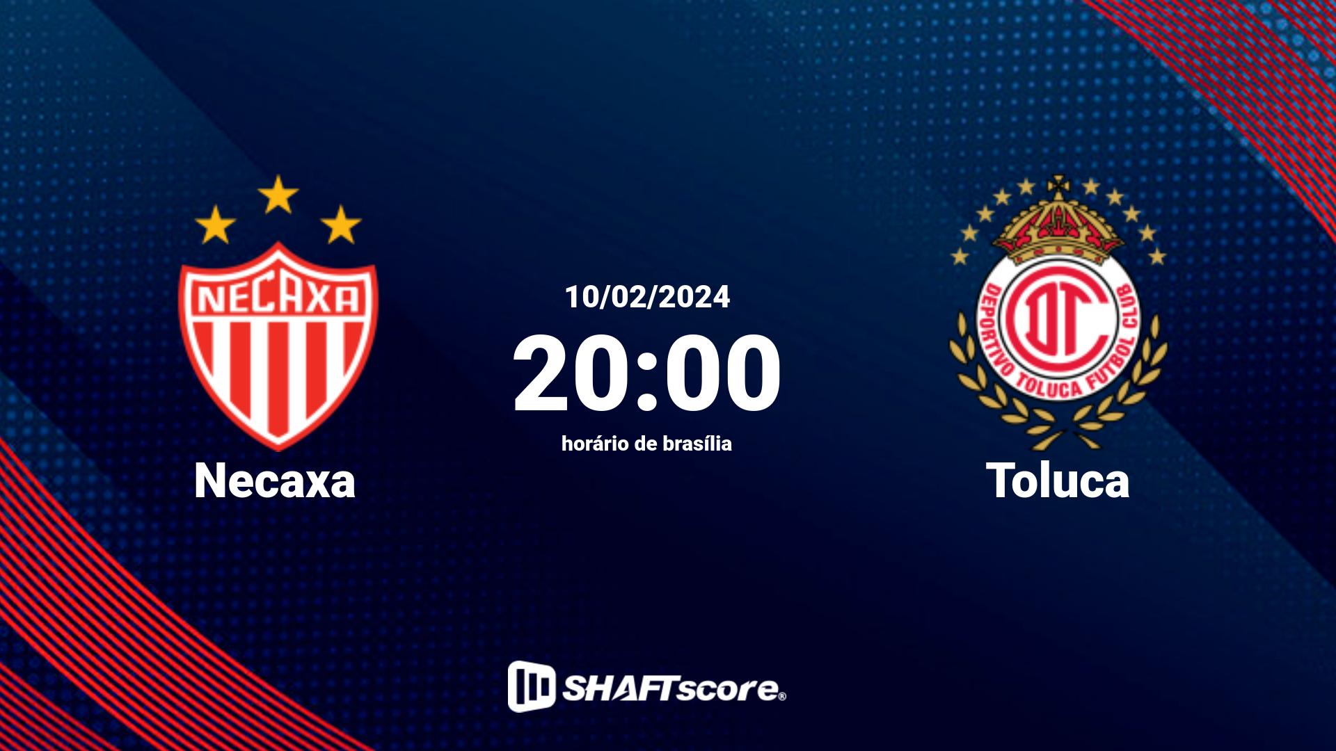 Estatísticas do jogo Necaxa vs Toluca 10.02 20:00