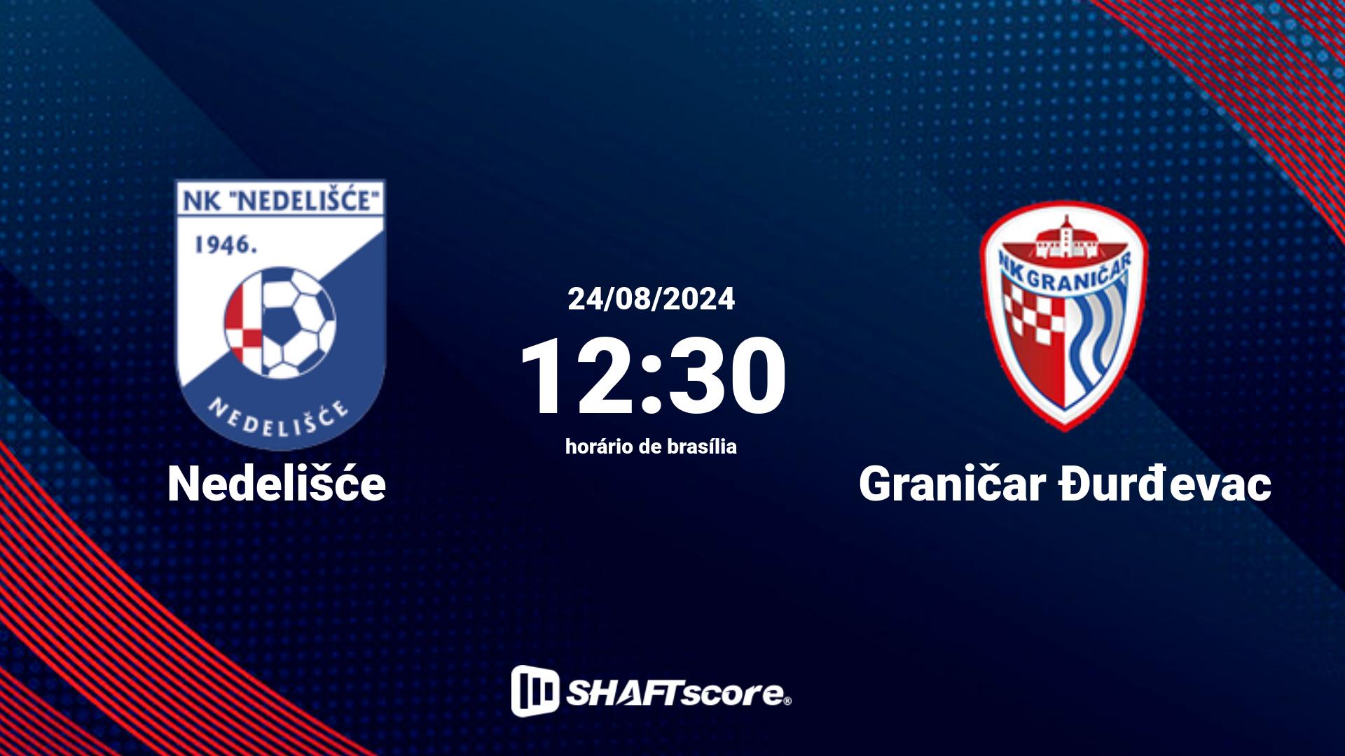 Estatísticas do jogo Nedelišće vs Graničar Đurđevac 24.08 12:30