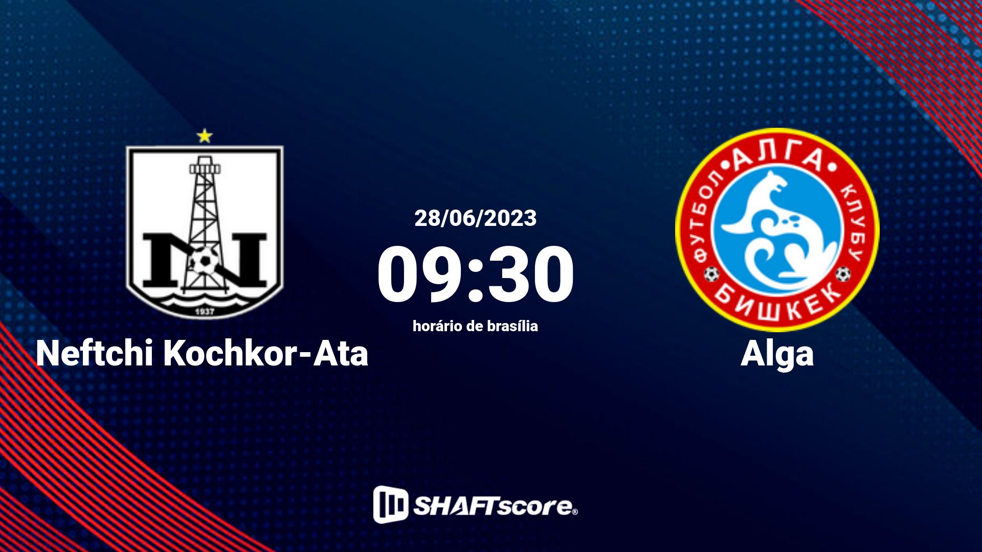 Estatísticas do jogo Neftchi Kochkor-Ata vs Alga 28.06 09:30