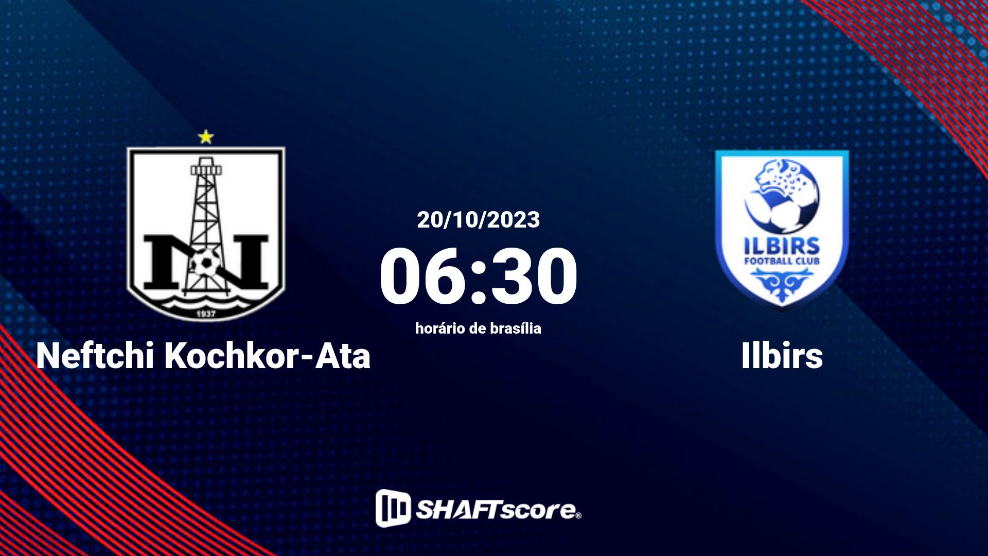 Estatísticas do jogo Neftchi Kochkor-Ata vs Ilbirs 20.10 06:30