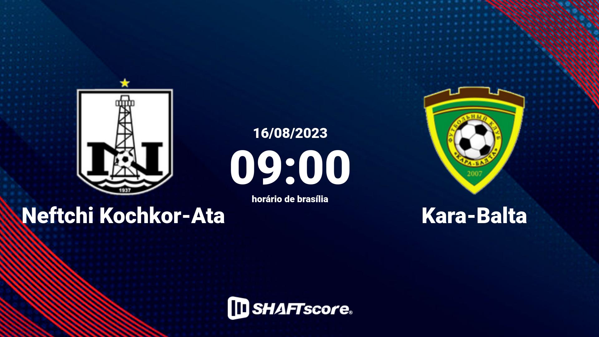 Estatísticas do jogo Neftchi Kochkor-Ata vs Kara-Balta 16.08 09:00