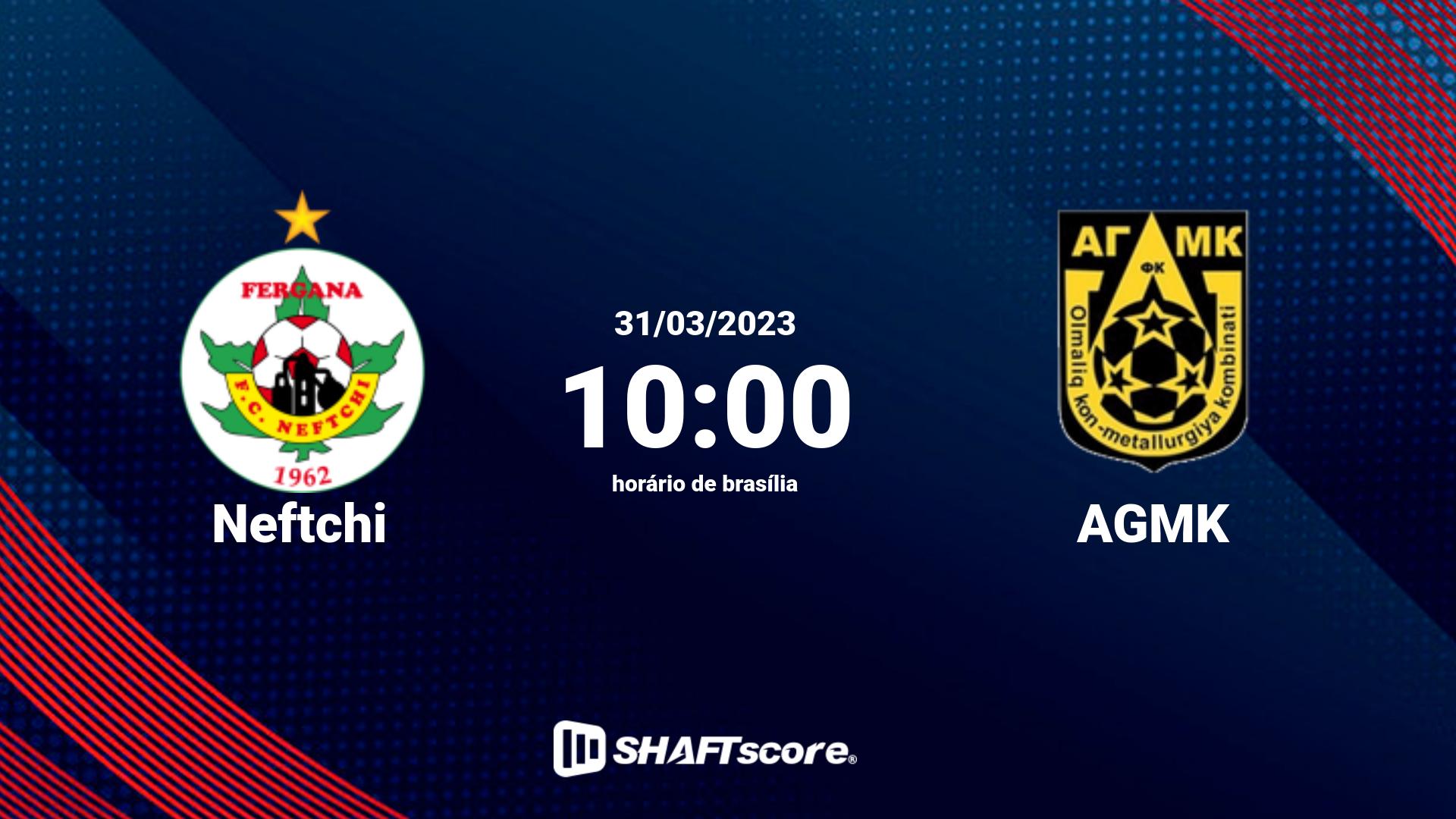 Estatísticas do jogo Neftchi vs AGMK 31.03 10:00