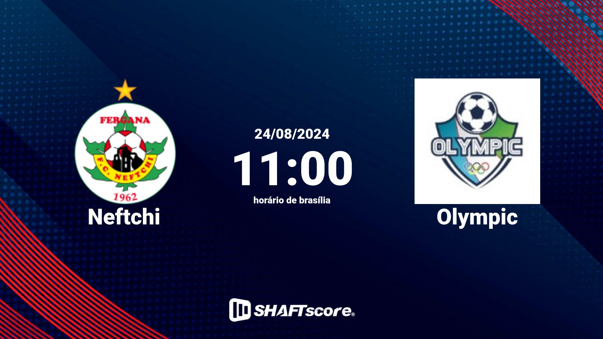 Estatísticas do jogo Neftchi vs Olympic 24.08 11:00