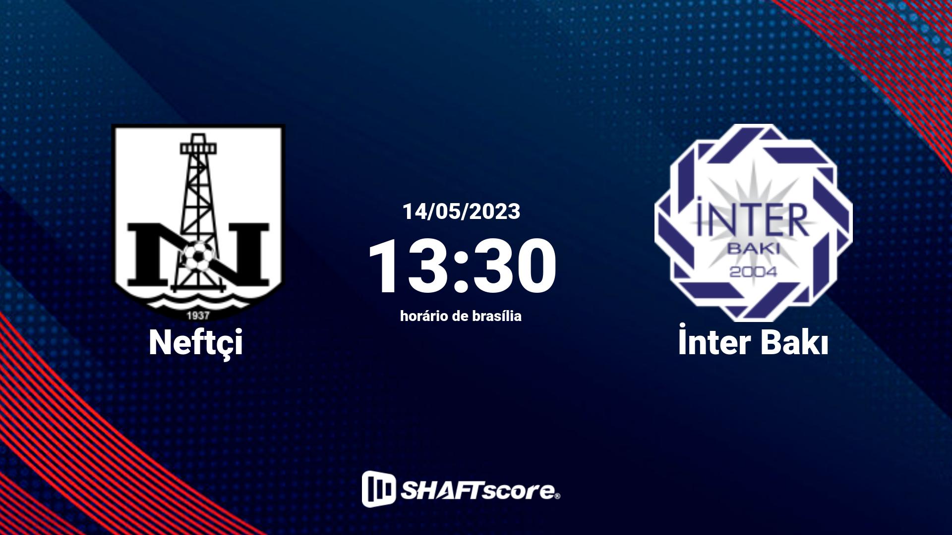 Estatísticas do jogo Neftçi vs İnter Bakı 14.05 13:30