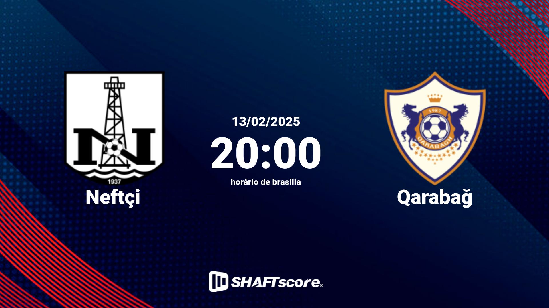 Estatísticas do jogo Neftçi vs Qarabağ 13.02 20:00