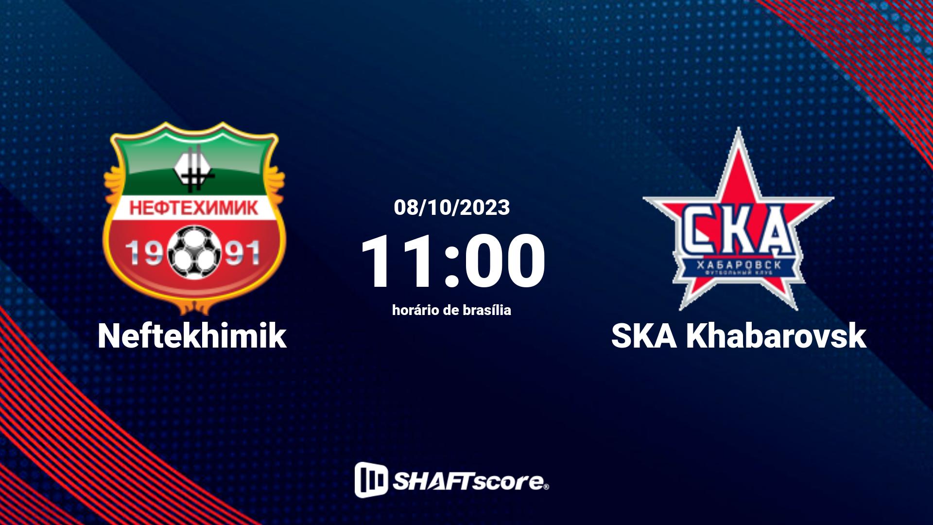 Estatísticas do jogo Neftekhimik vs SKA Khabarovsk 08.10 11:00