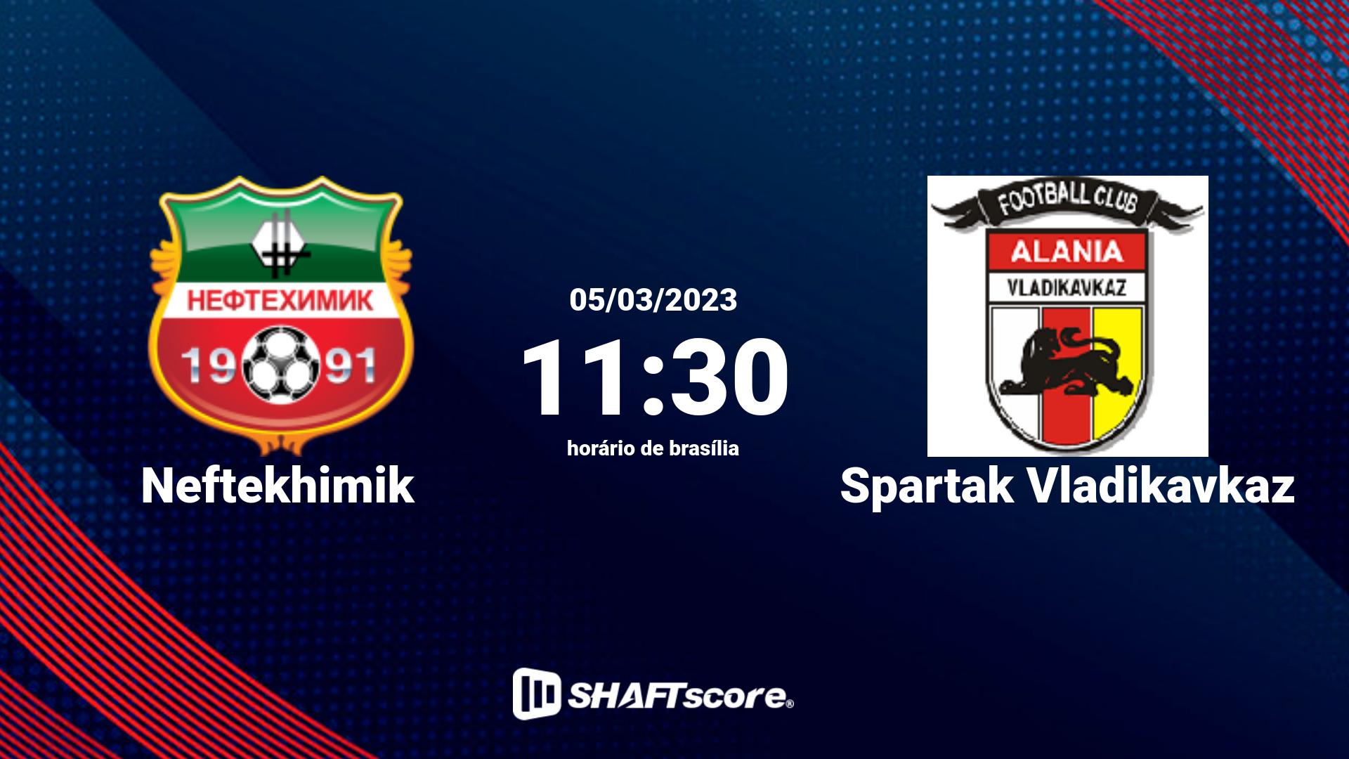 Estatísticas do jogo Neftekhimik vs Spartak Vladikavkaz 05.03 11:30