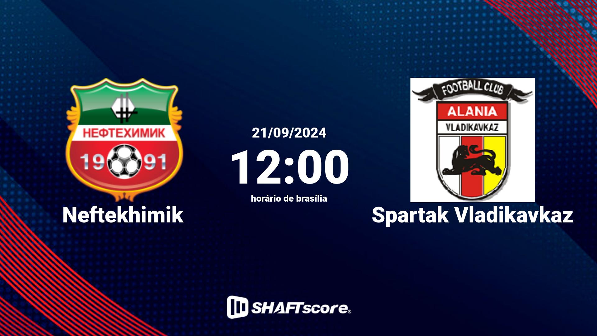 Estatísticas do jogo Neftekhimik vs Spartak Vladikavkaz 21.09 12:00