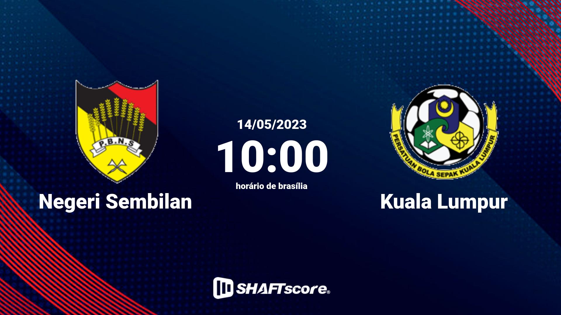 Estatísticas do jogo Negeri Sembilan vs Kuala Lumpur 14.05 10:00