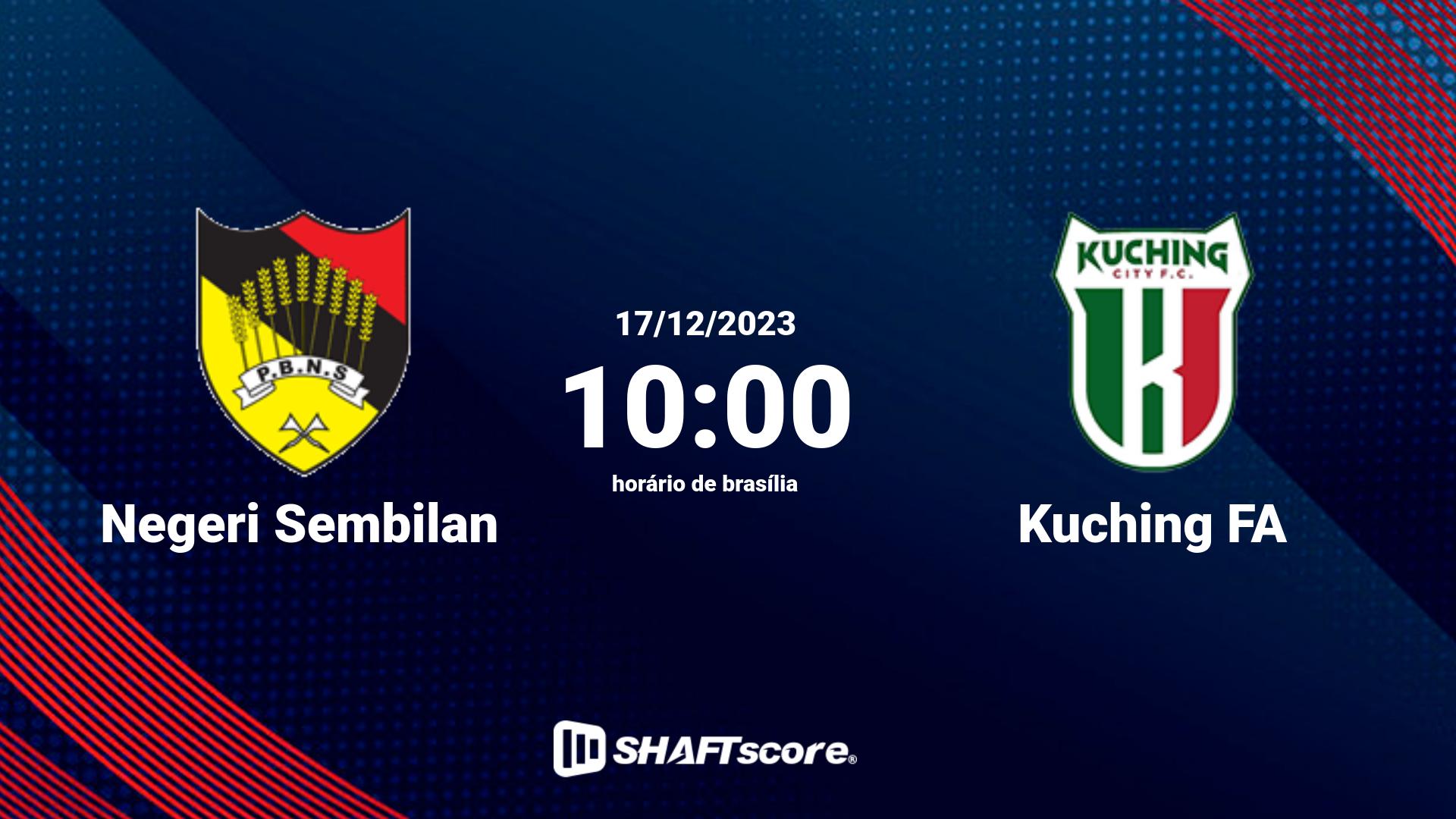 Estatísticas do jogo Negeri Sembilan vs Kuching FA 17.12 10:00