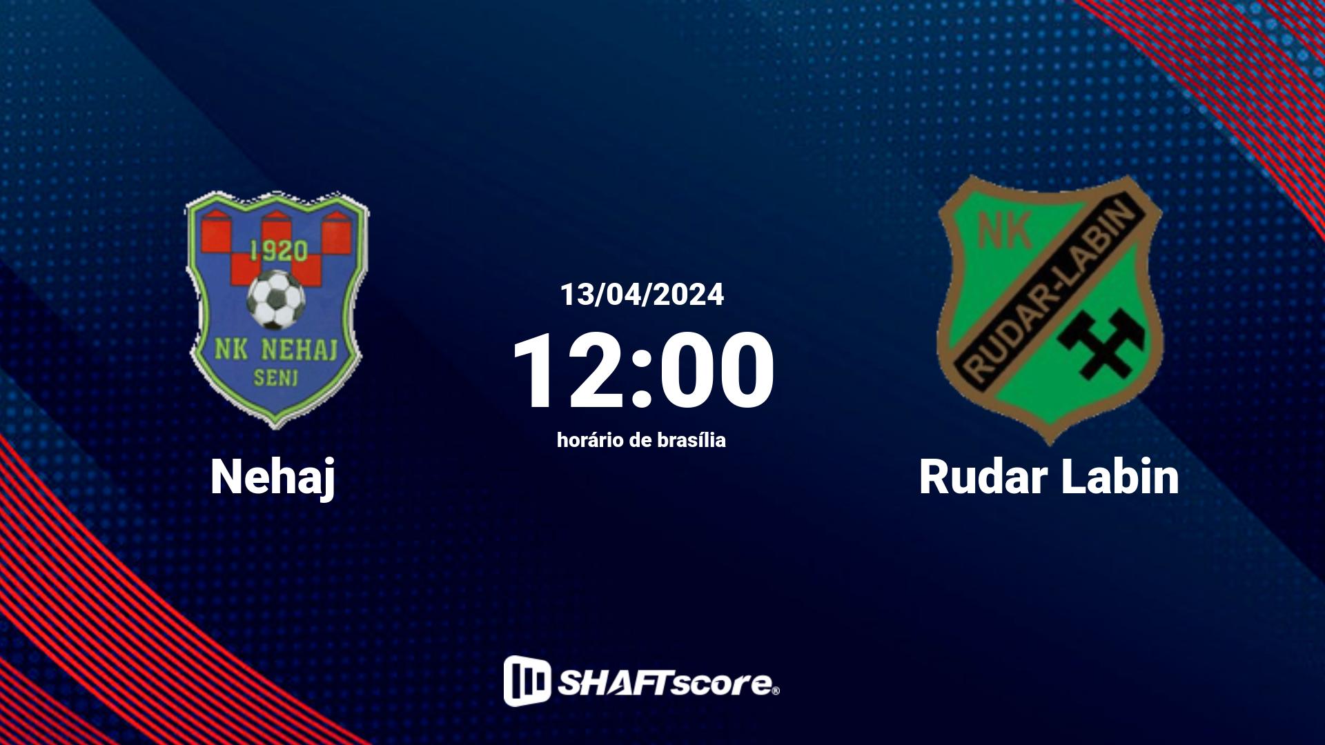 Estatísticas do jogo Nehaj vs Rudar Labin 13.04 12:00