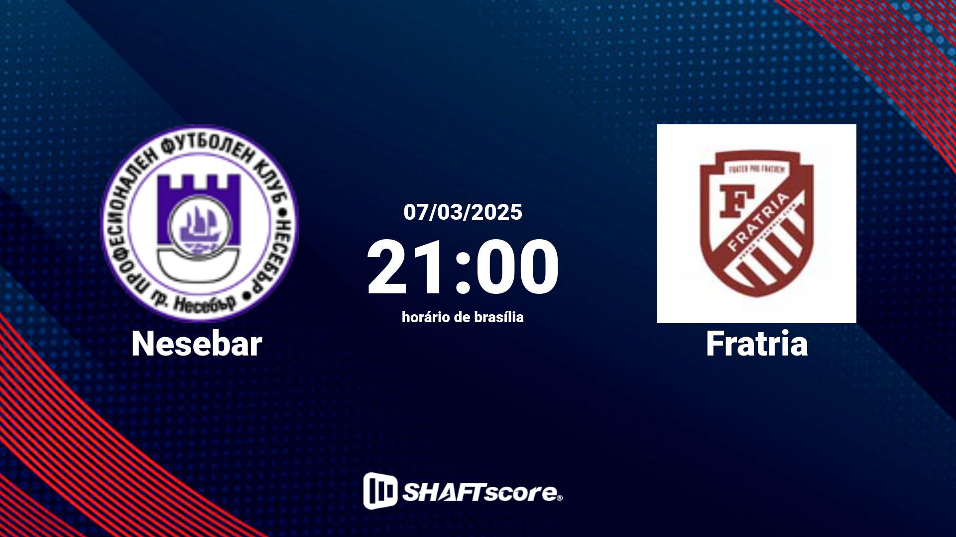 Estatísticas do jogo Nesebar vs Fratria 07.03 21:00