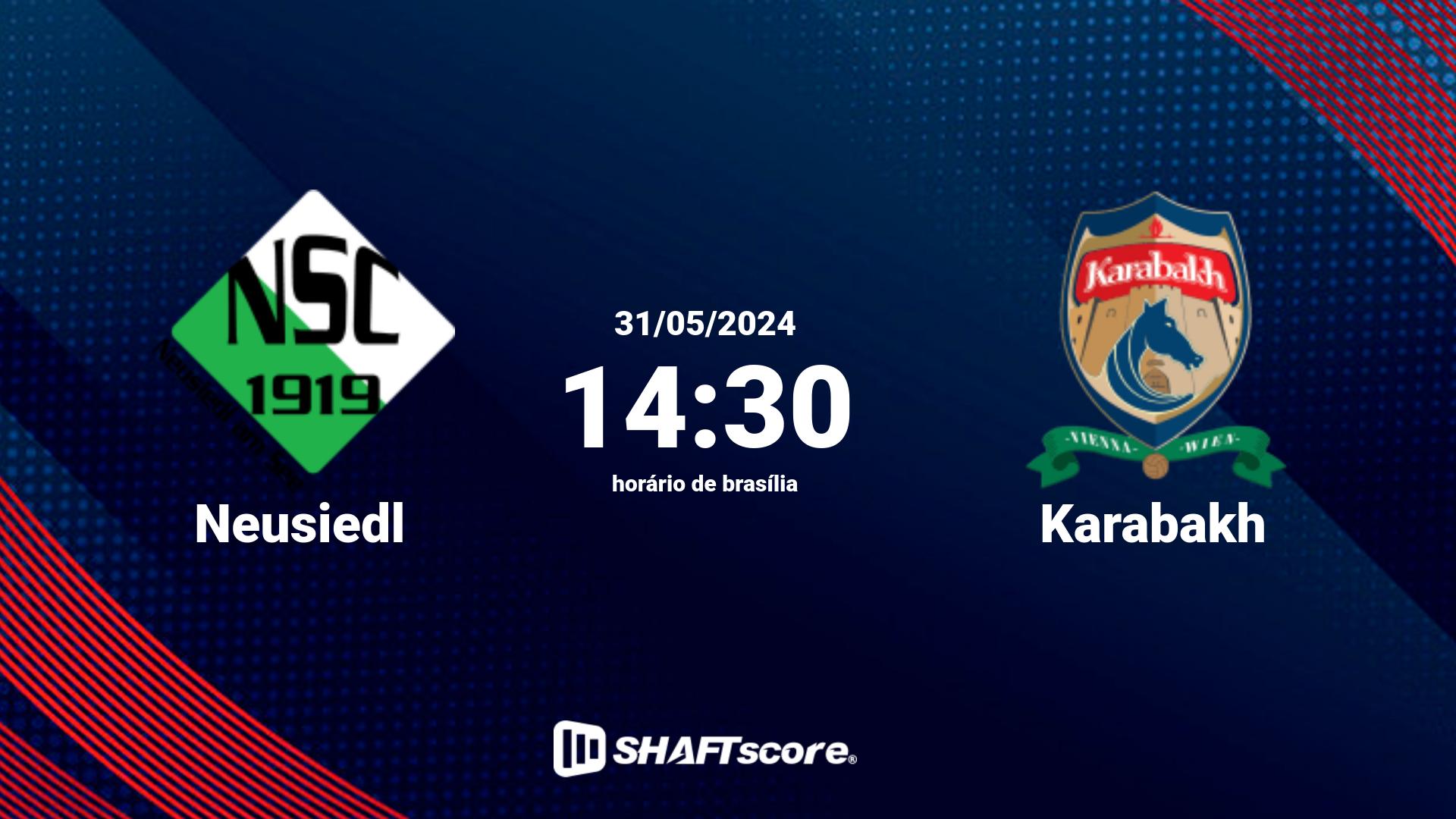 Estatísticas do jogo Neusiedl vs Karabakh 31.05 14:30