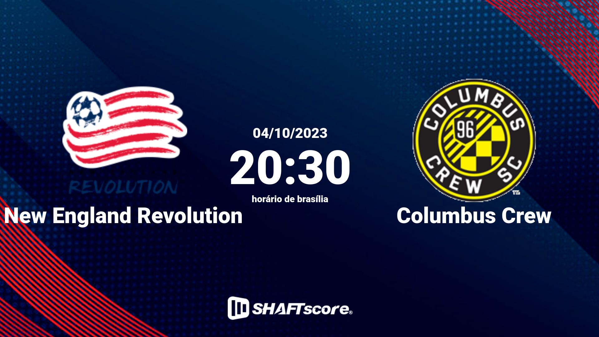 Estatísticas do jogo New England Revolution vs Columbus Crew 04.10 20:30