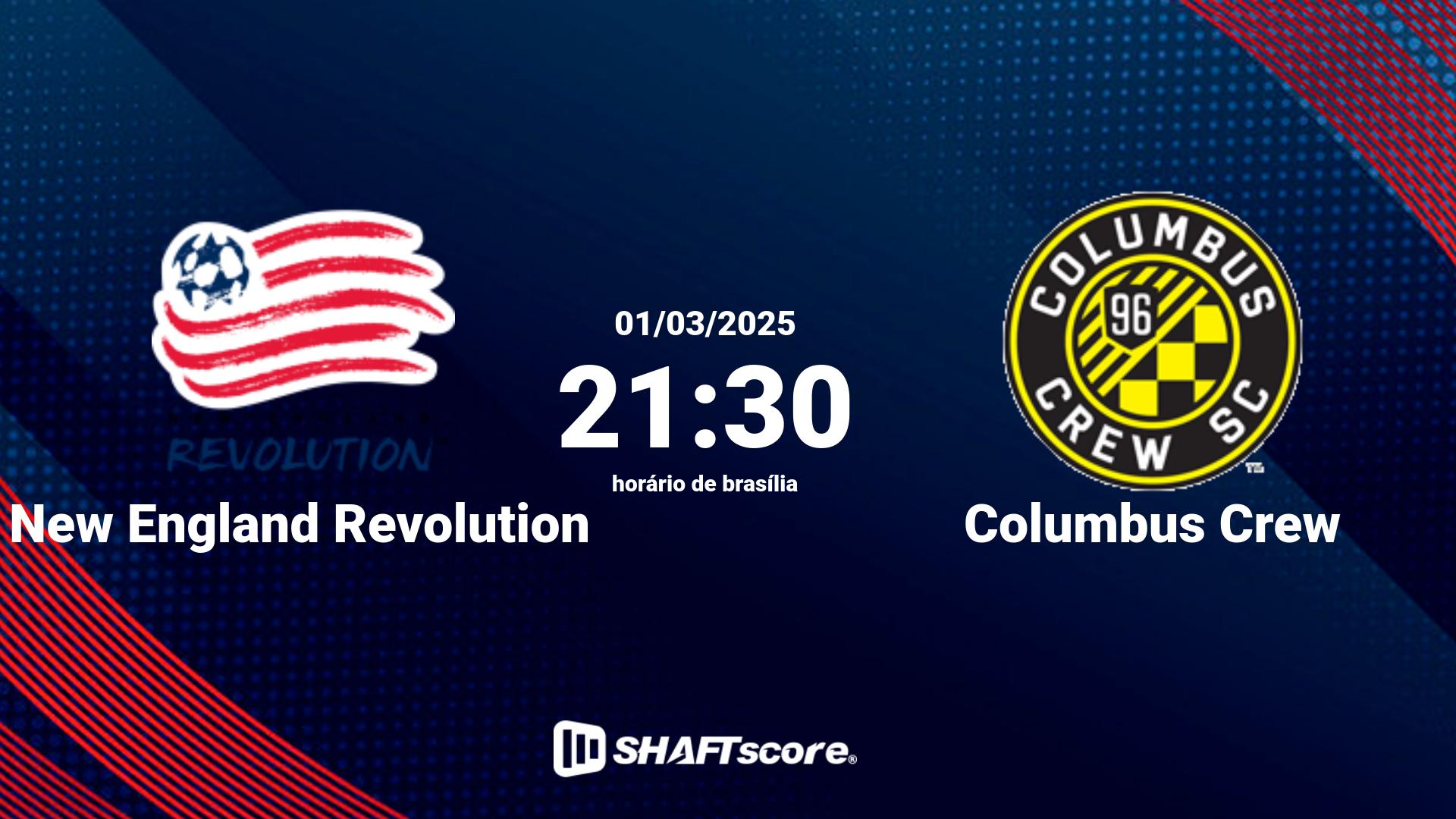 Estatísticas do jogo New England Revolution vs Columbus Crew 01.03 21:30