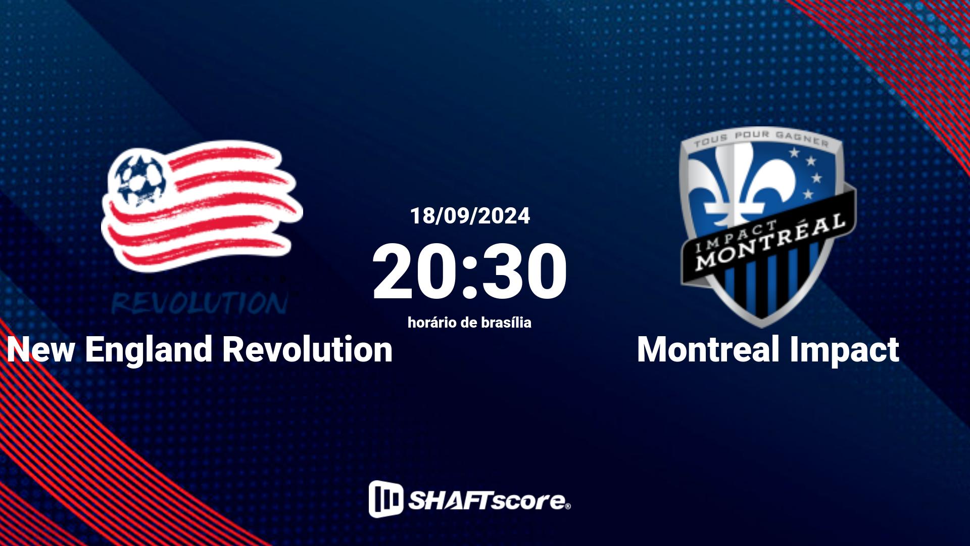 Estatísticas do jogo New England Revolution vs Montreal Impact 18.09 20:30