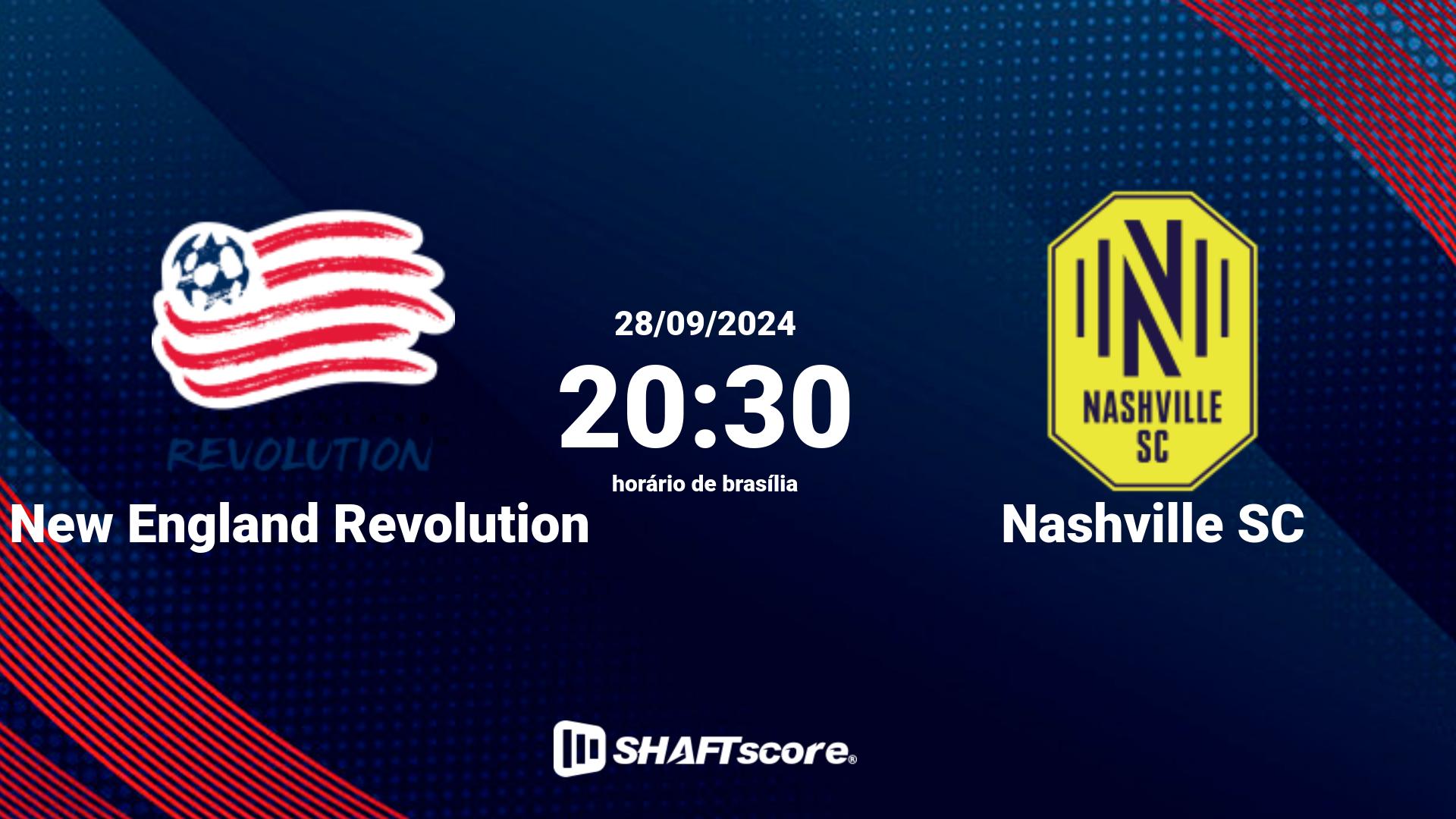 Estatísticas do jogo New England Revolution vs Nashville SC 28.09 20:30