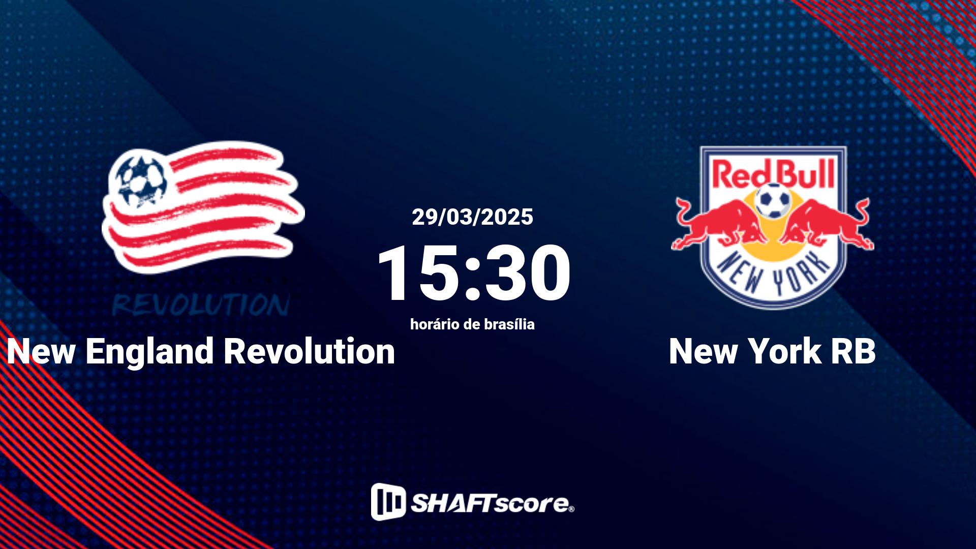 Estatísticas do jogo New England Revolution vs New York RB 29.03 15:30