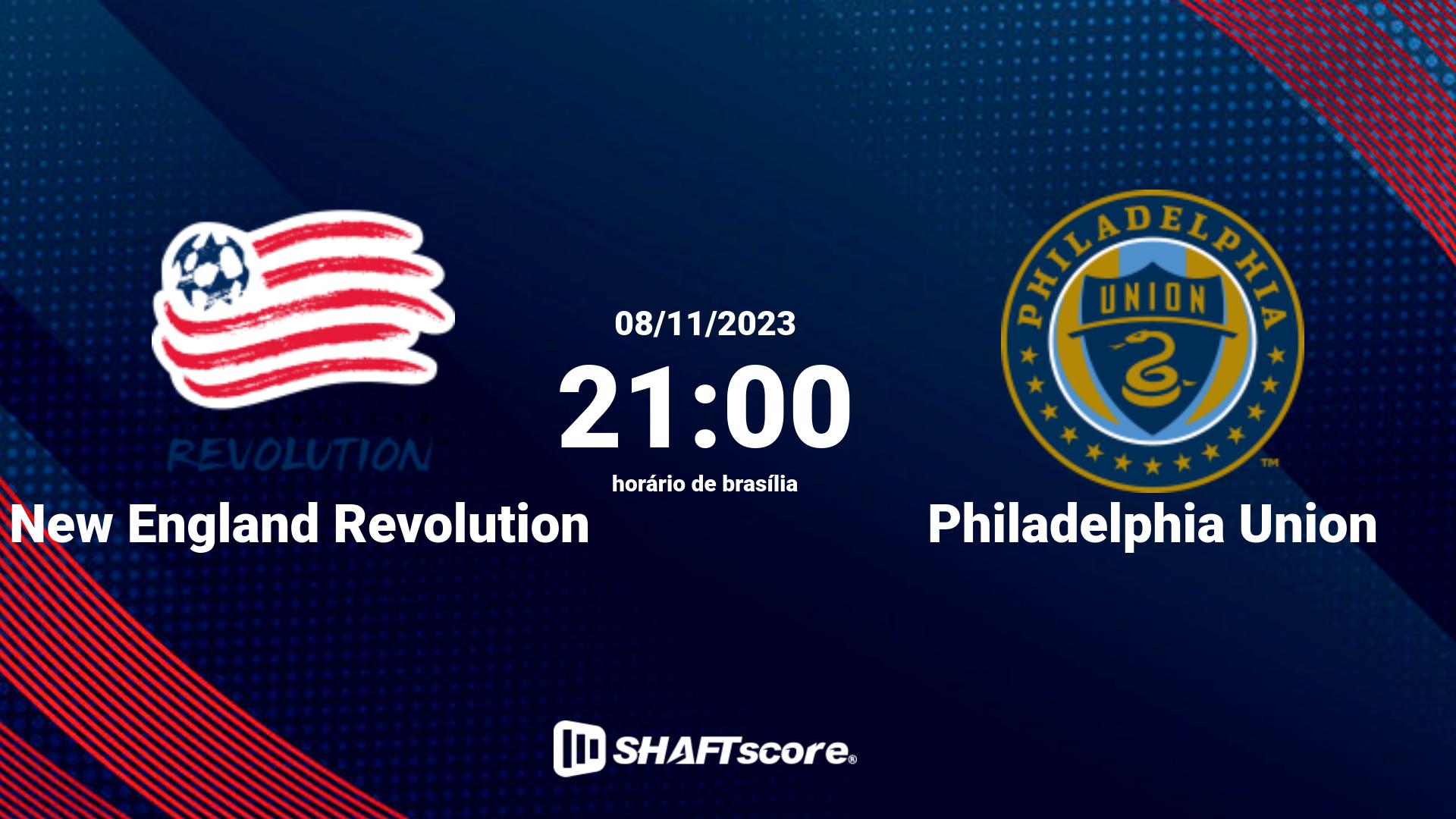 Estatísticas do jogo New England Revolution vs Philadelphia Union 08.11 21:00