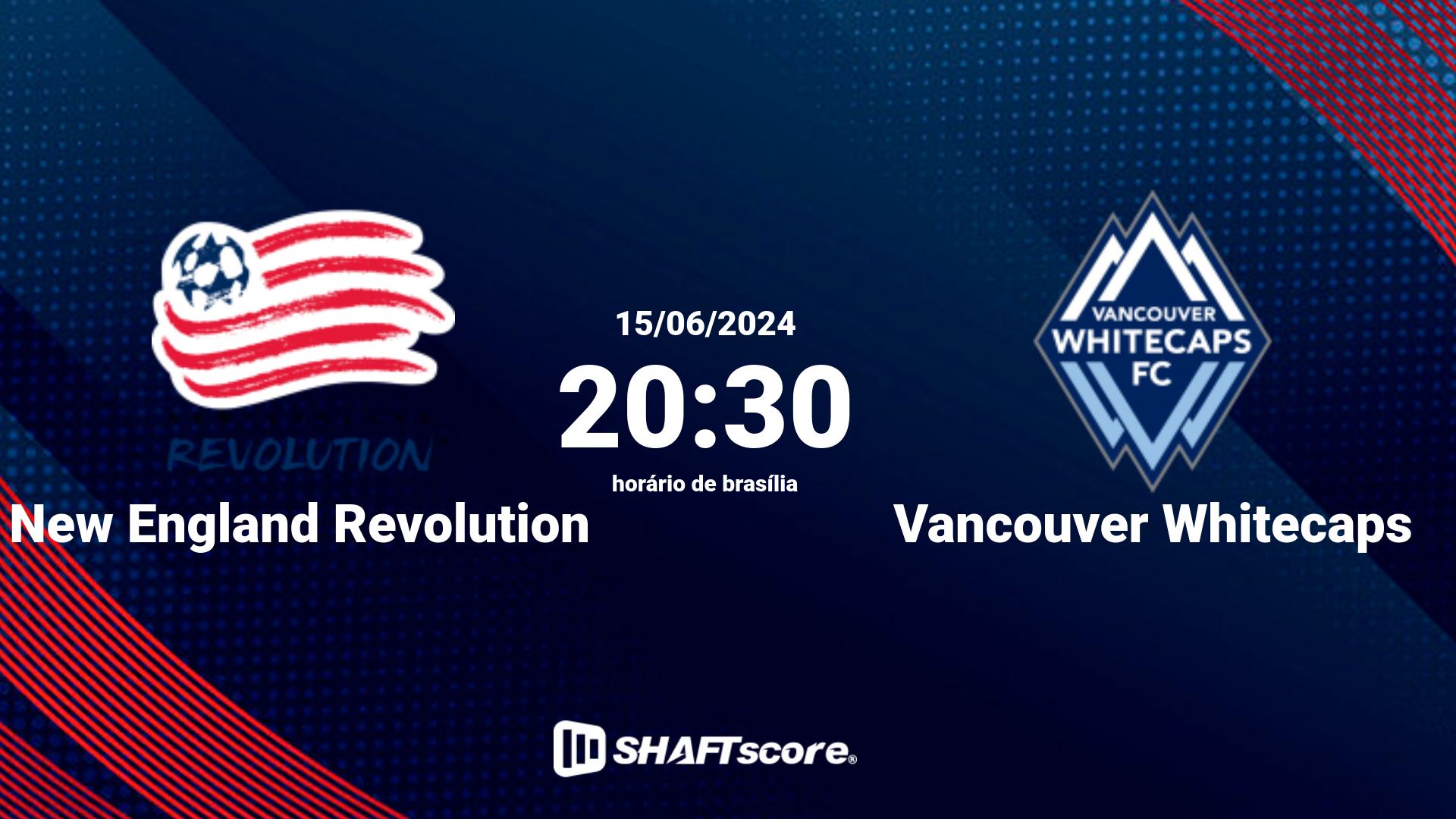 Estatísticas do jogo New England Revolution vs Vancouver Whitecaps 15.06 20:30