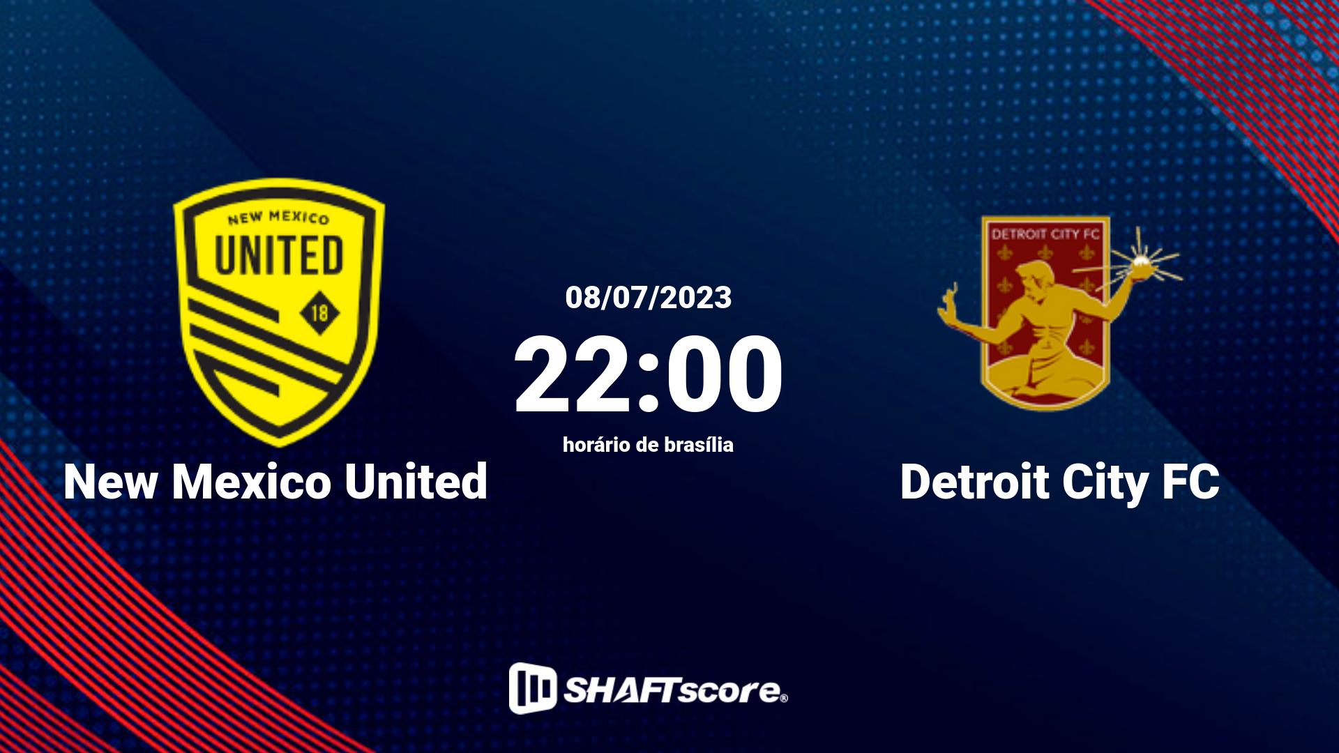 Estatísticas do jogo New Mexico United vs Detroit City FC 08.07 22:00