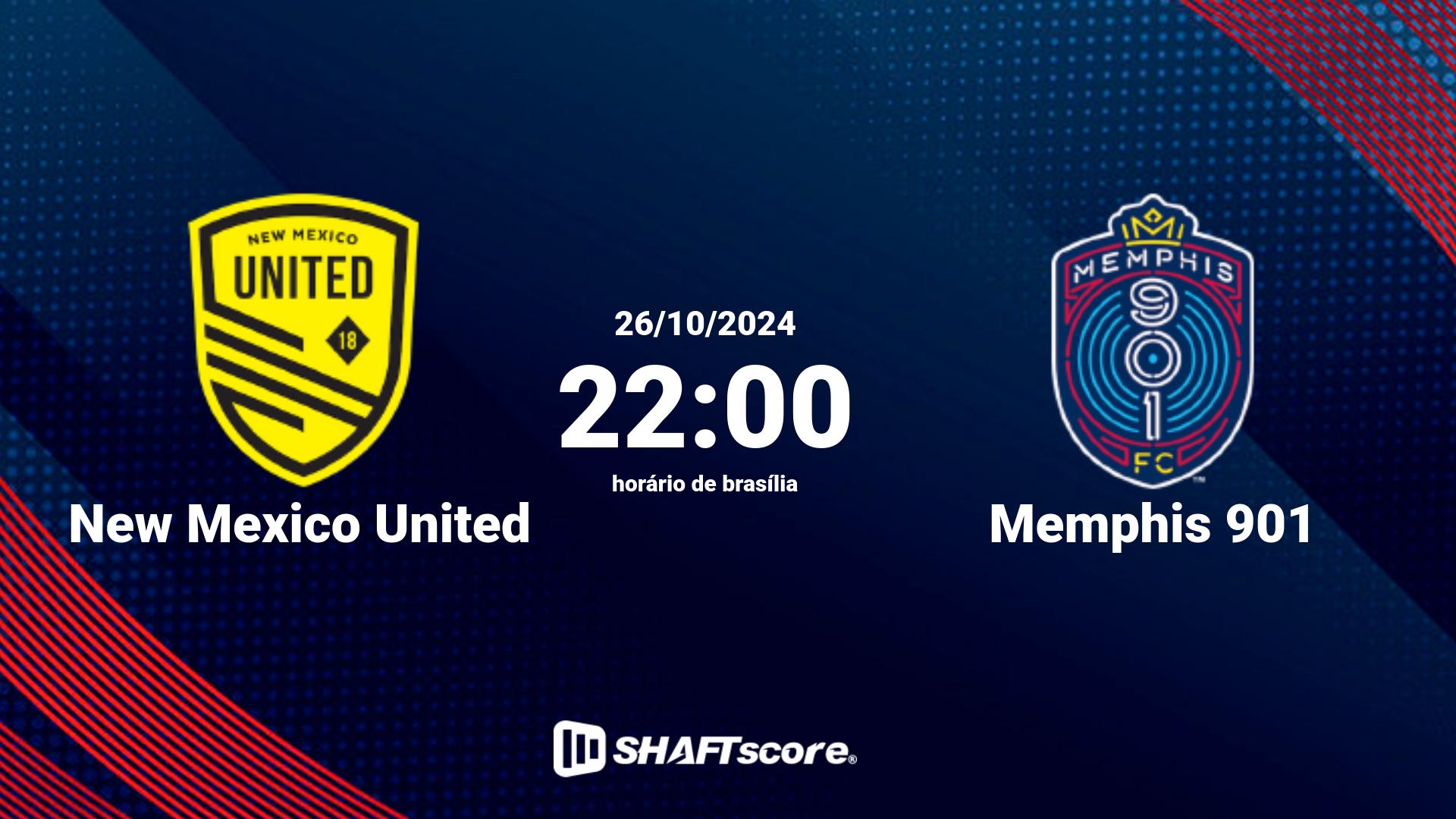 Estatísticas do jogo New Mexico United vs Memphis 901 26.10 22:00