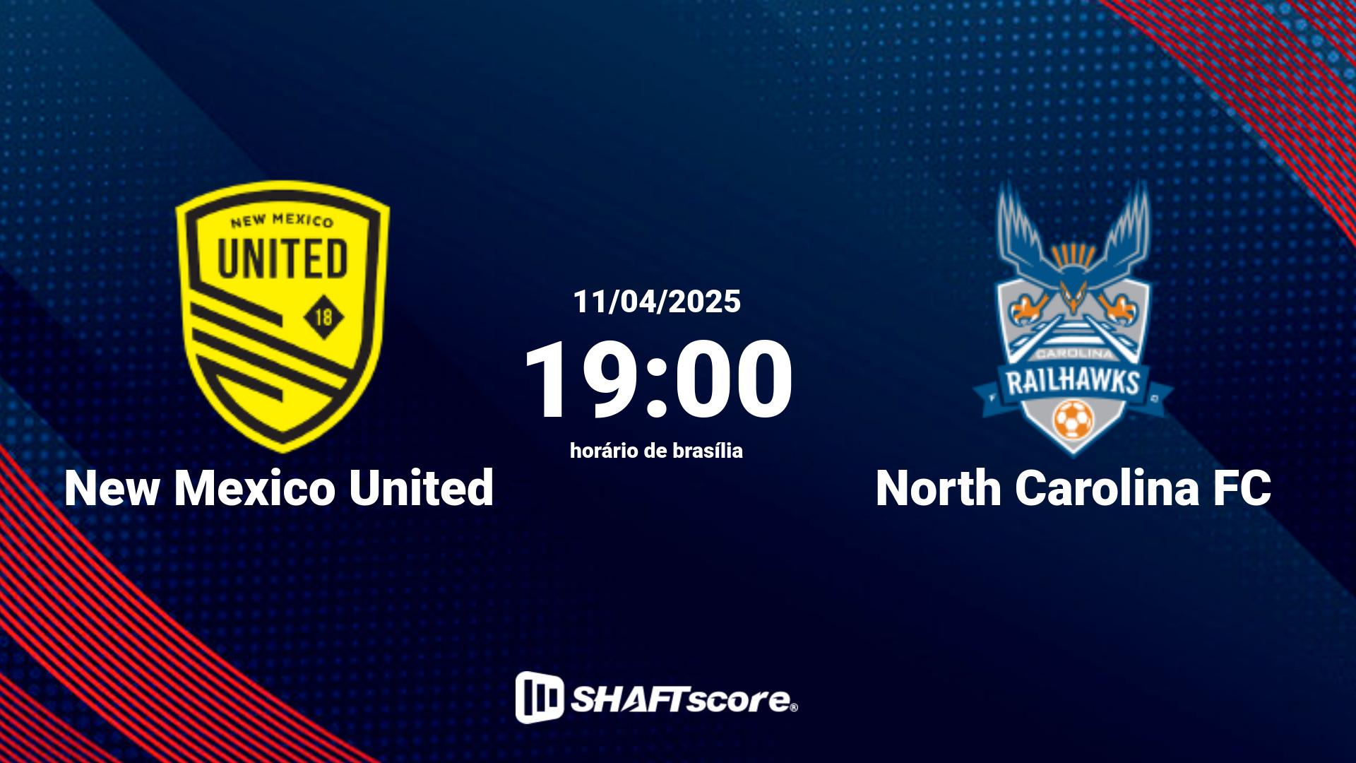 Estatísticas do jogo New Mexico United vs North Carolina FC 11.04 19:00