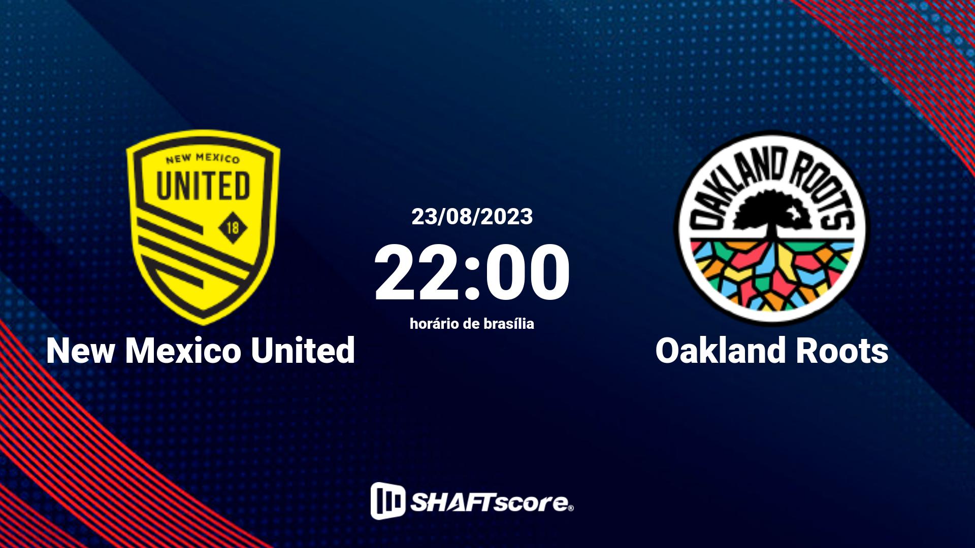 Estatísticas do jogo New Mexico United vs Oakland Roots 23.08 22:00