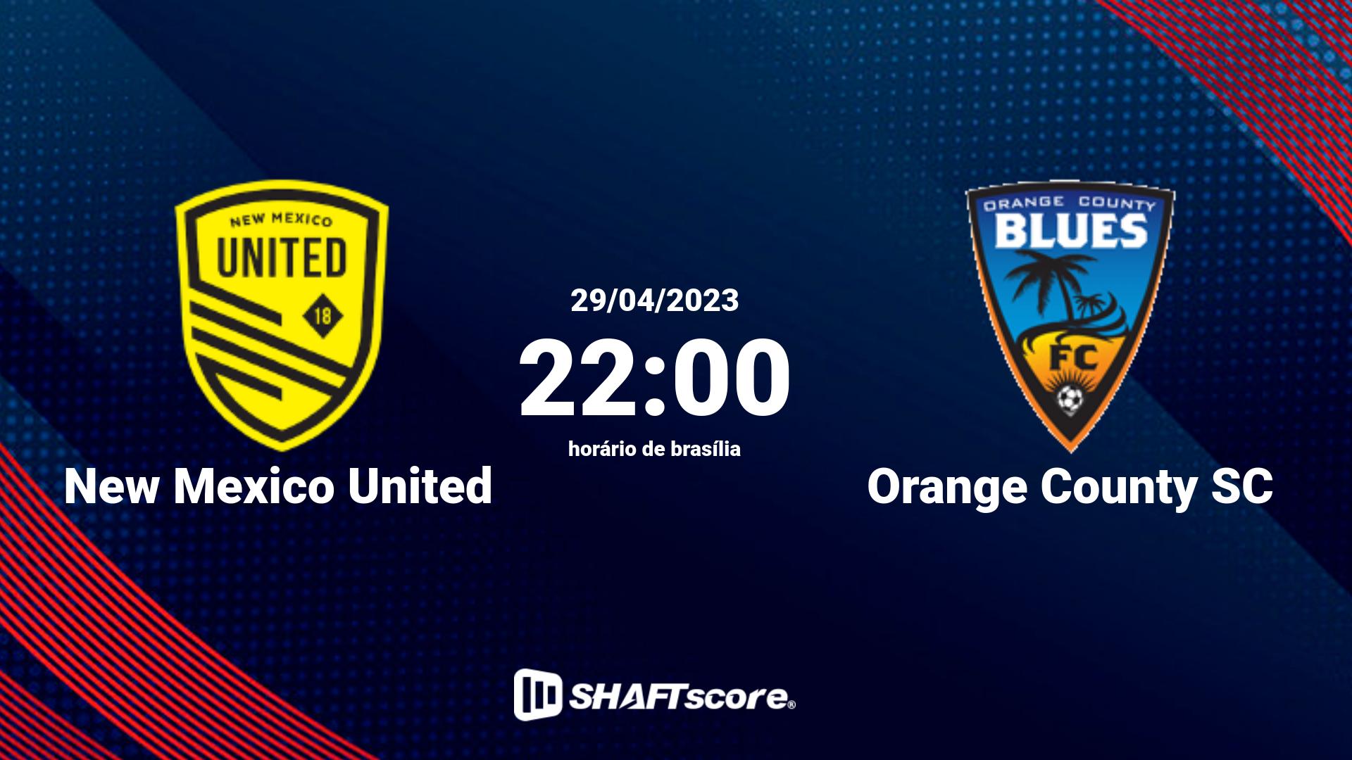 Estatísticas do jogo New Mexico United vs Orange County SC 29.04 22:00