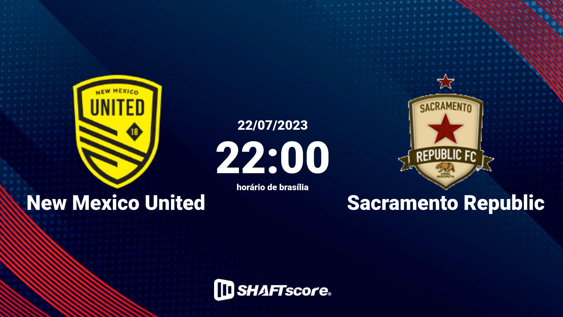 Estatísticas do jogo New Mexico United vs Sacramento Republic 22.07 22:00