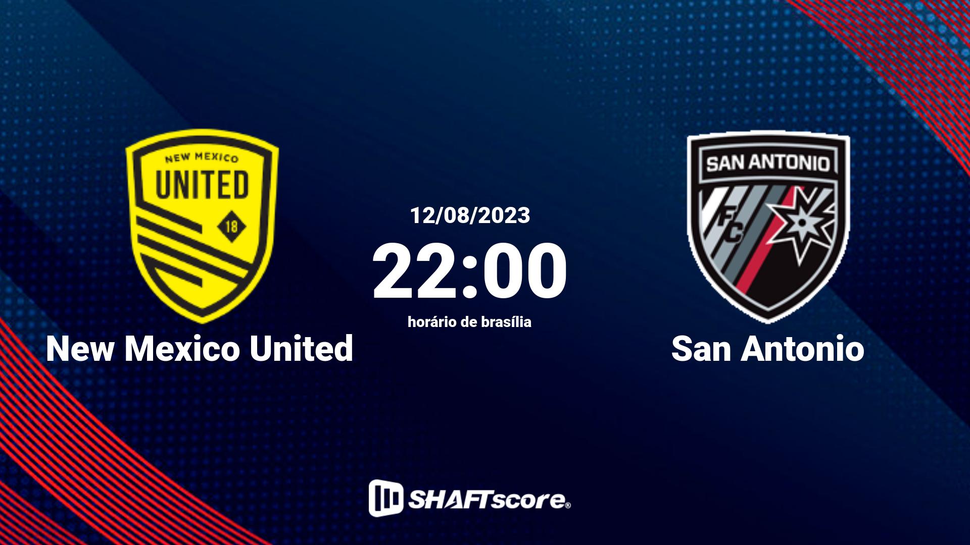 Estatísticas do jogo New Mexico United vs San Antonio 12.08 22:00