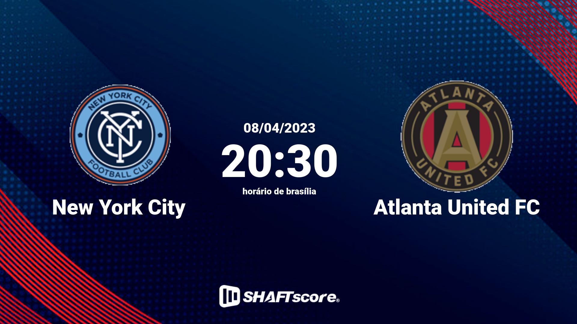 Estatísticas do jogo New York City vs Atlanta United FC 08.04 20:30