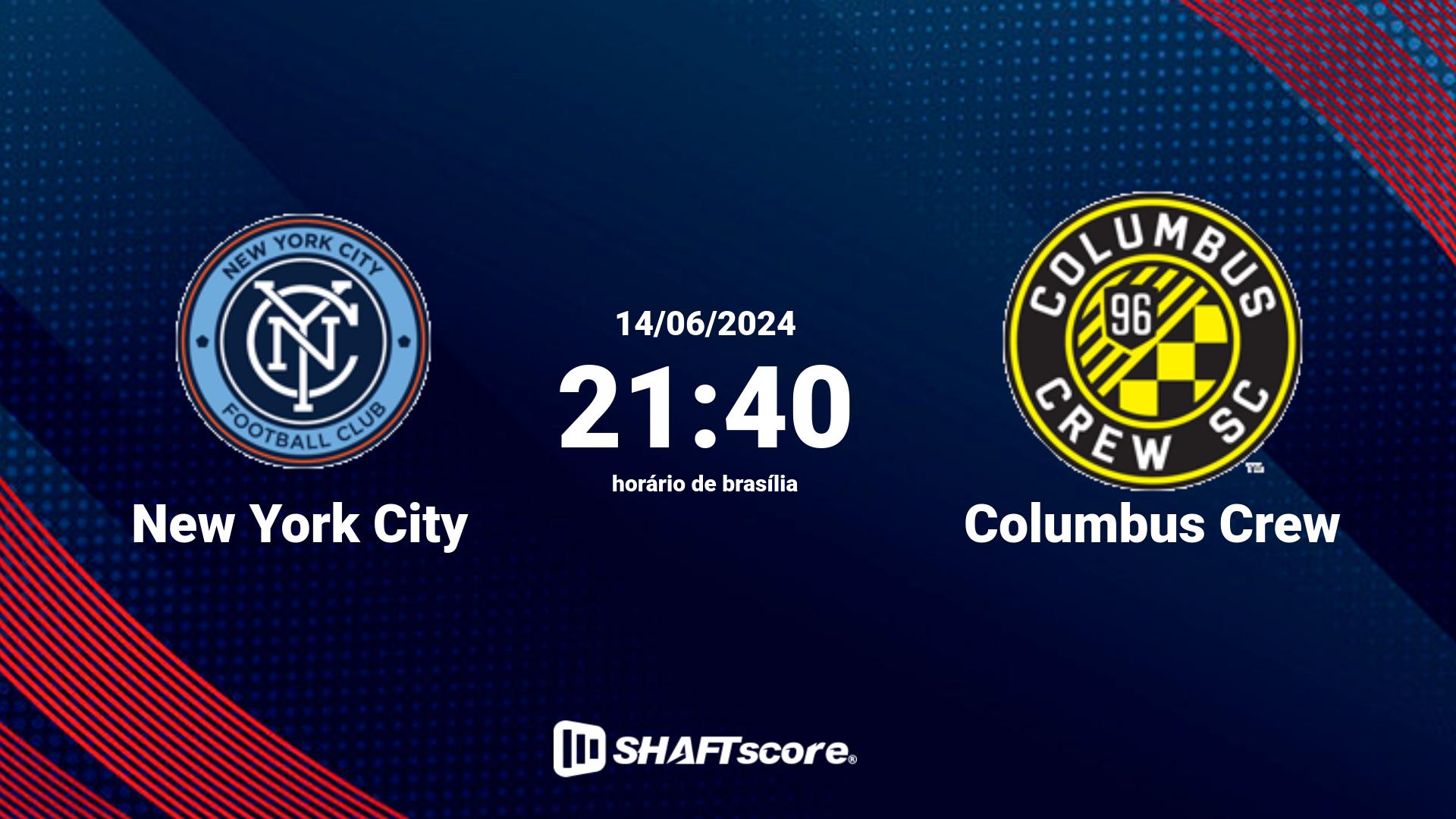 Estatísticas do jogo New York City vs Columbus Crew 14.06 21:40