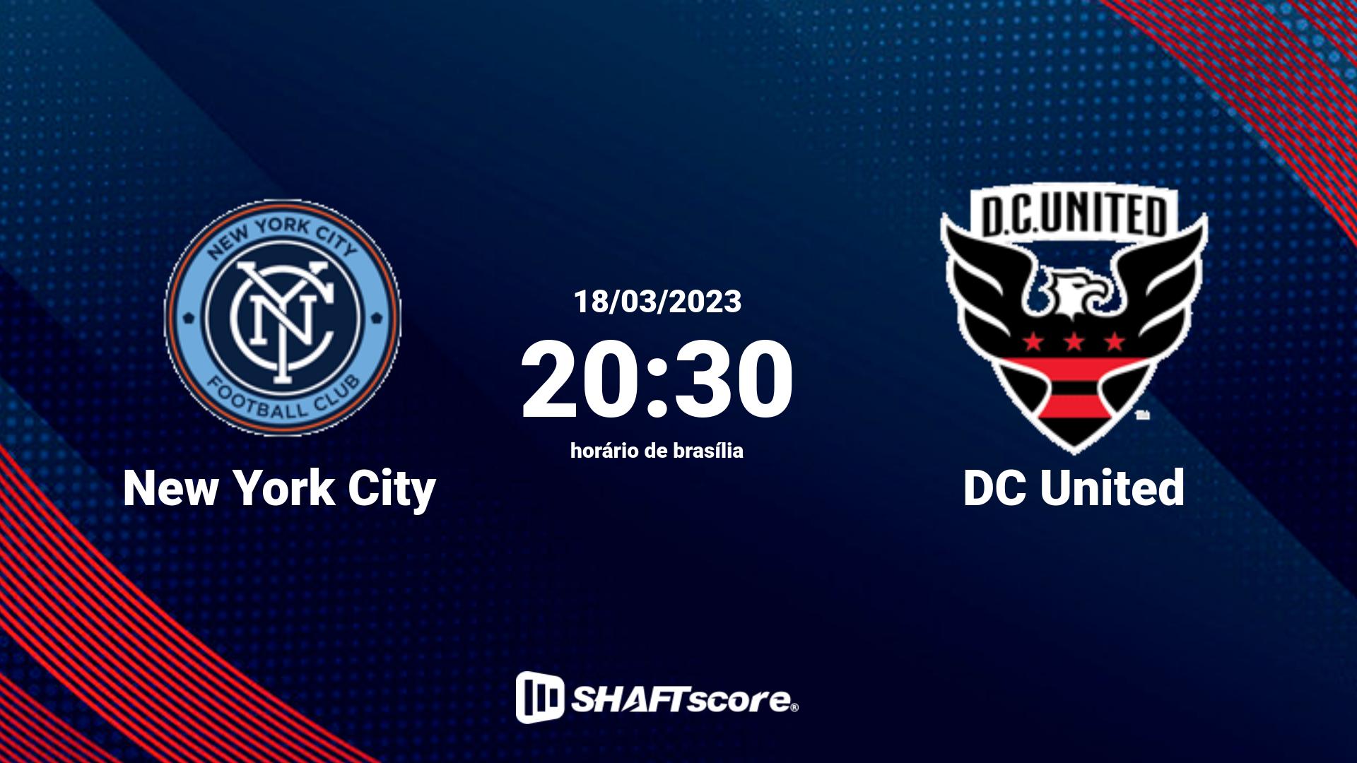 Estatísticas do jogo New York City vs DC United 18.03 20:30