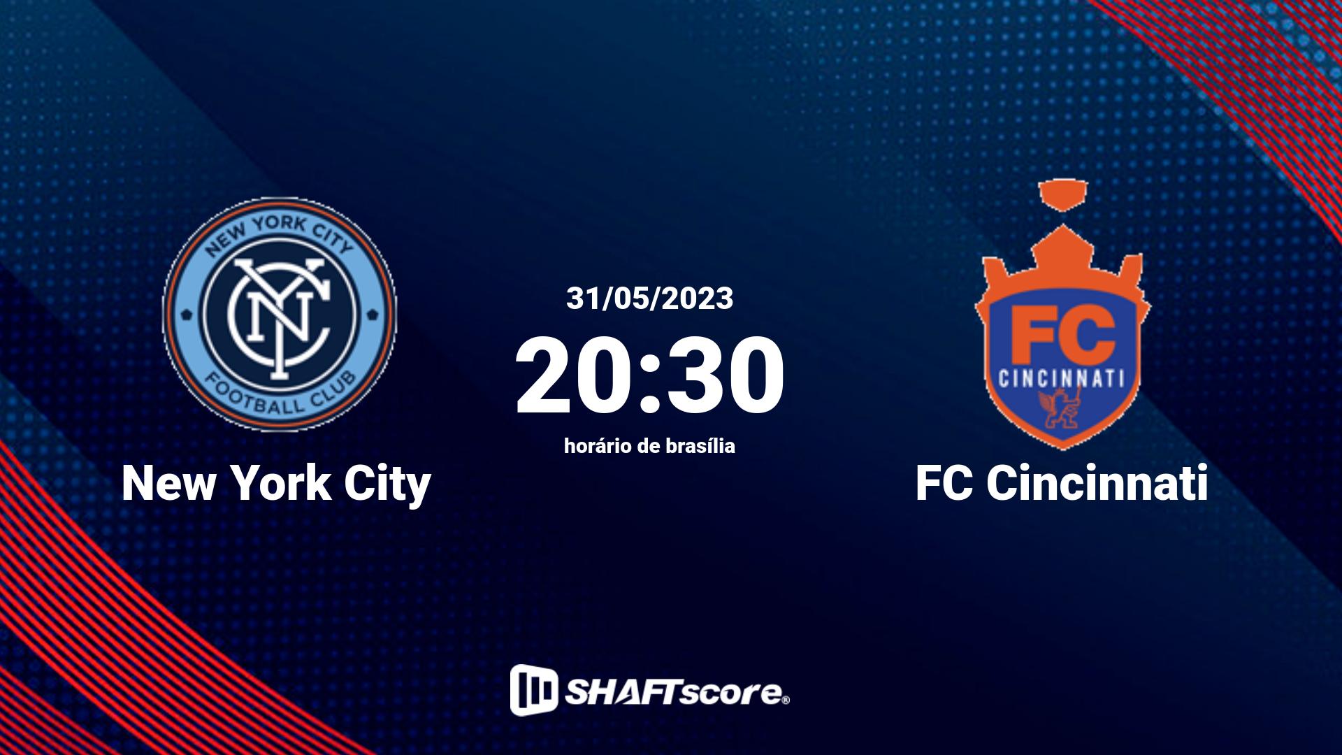 Estatísticas do jogo New York City vs FC Cincinnati 31.05 20:30