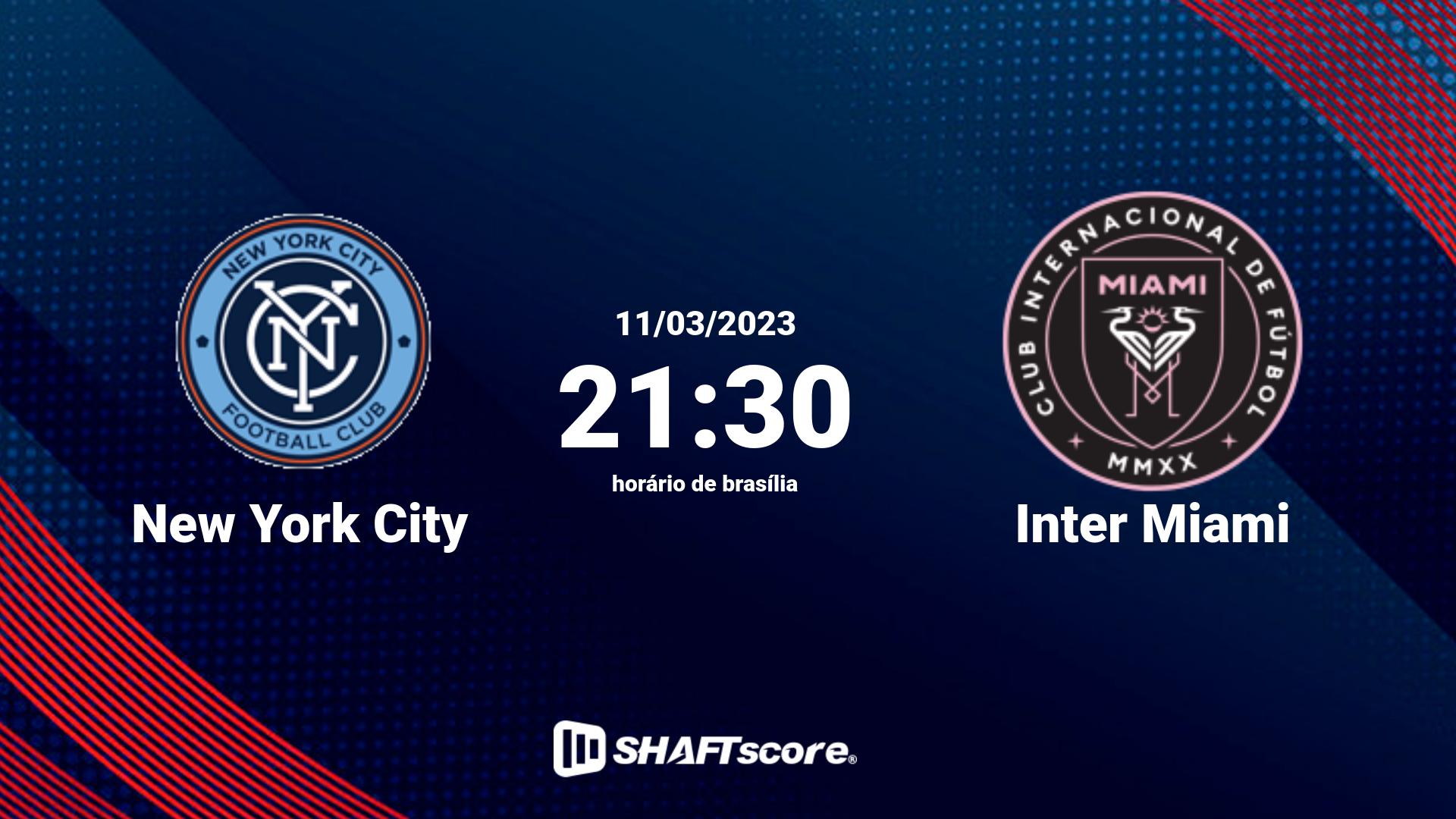 Estatísticas do jogo New York City vs Inter Miami 11.03 21:30