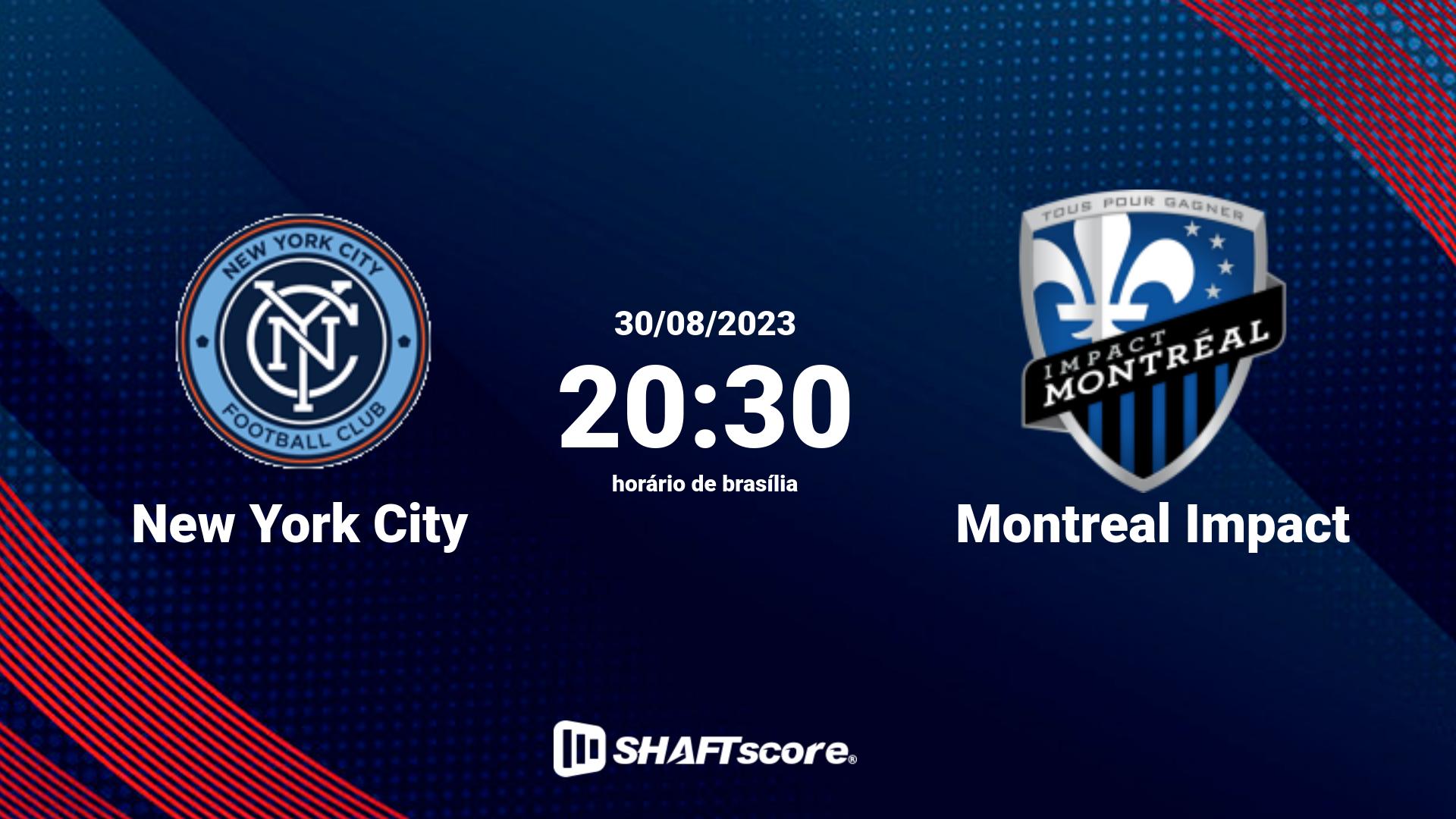 Estatísticas do jogo New York City vs Montreal Impact 30.08 20:30