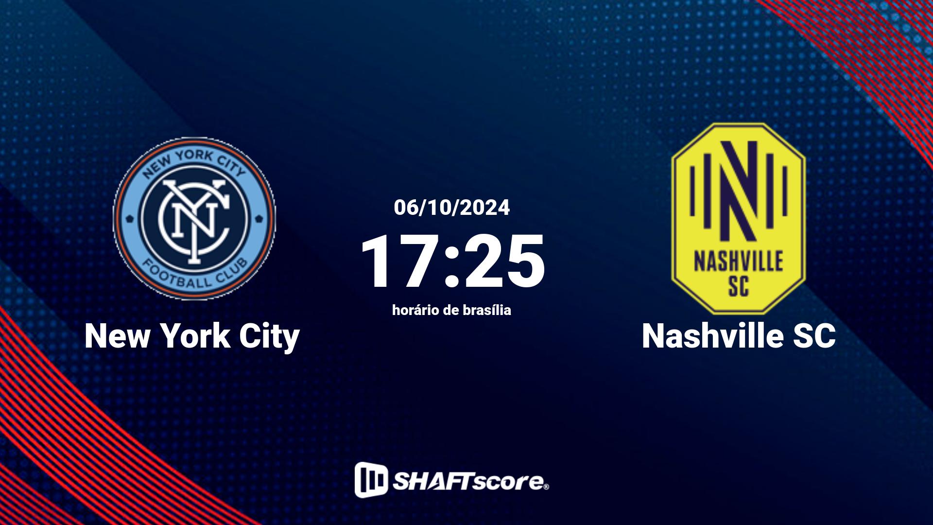 Estatísticas do jogo New York City vs Nashville SC 06.10 17:25