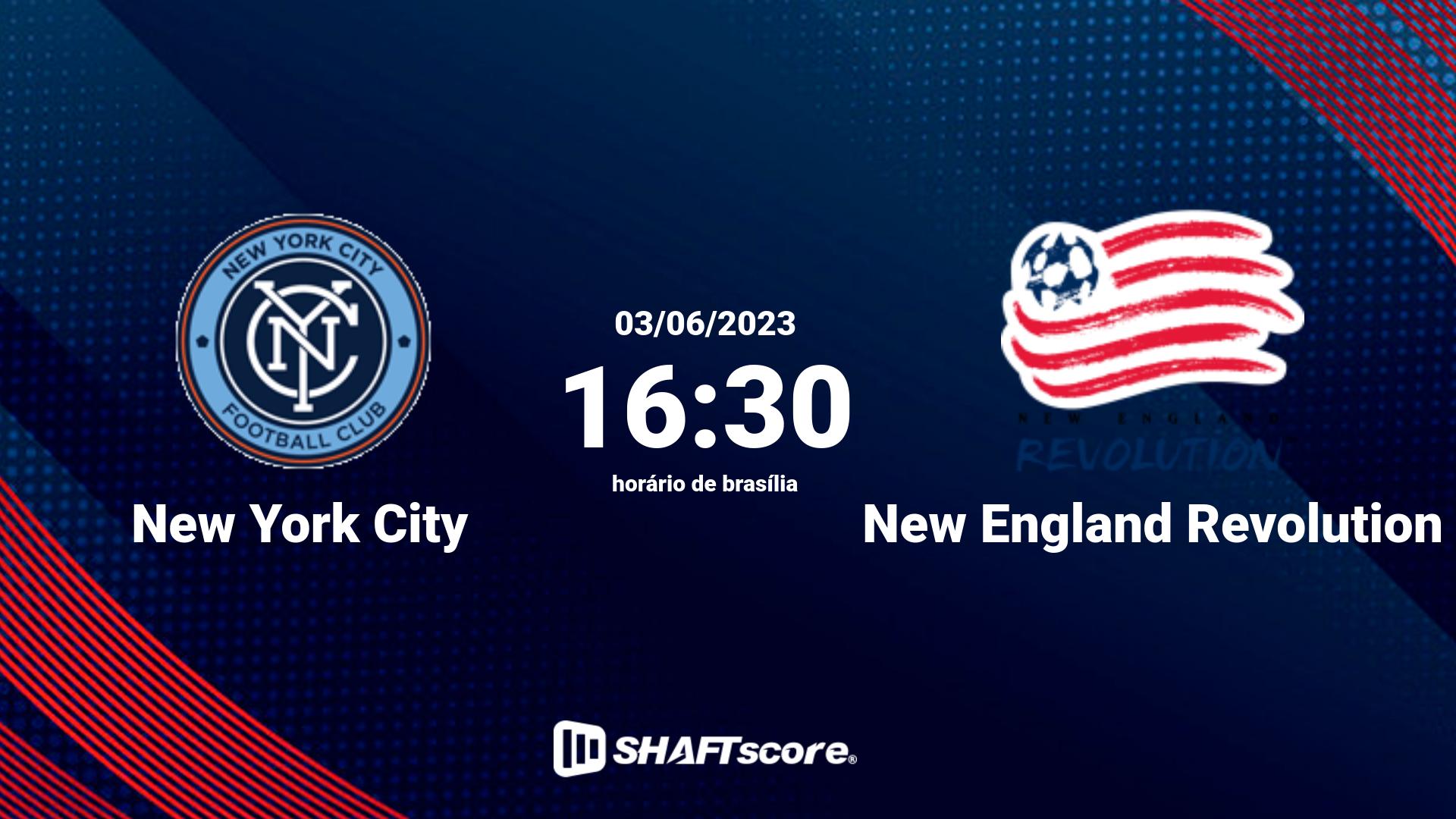 Estatísticas do jogo New York City vs New England Revolution 03.06 16:30