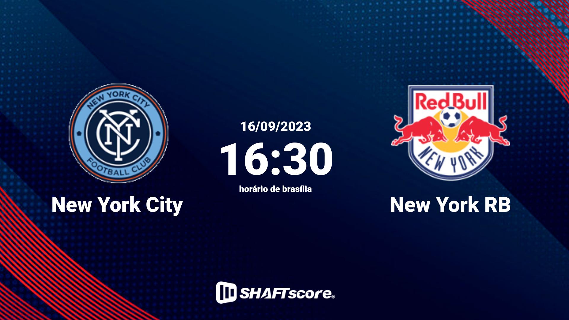 Estatísticas do jogo New York City vs New York RB 16.09 16:30