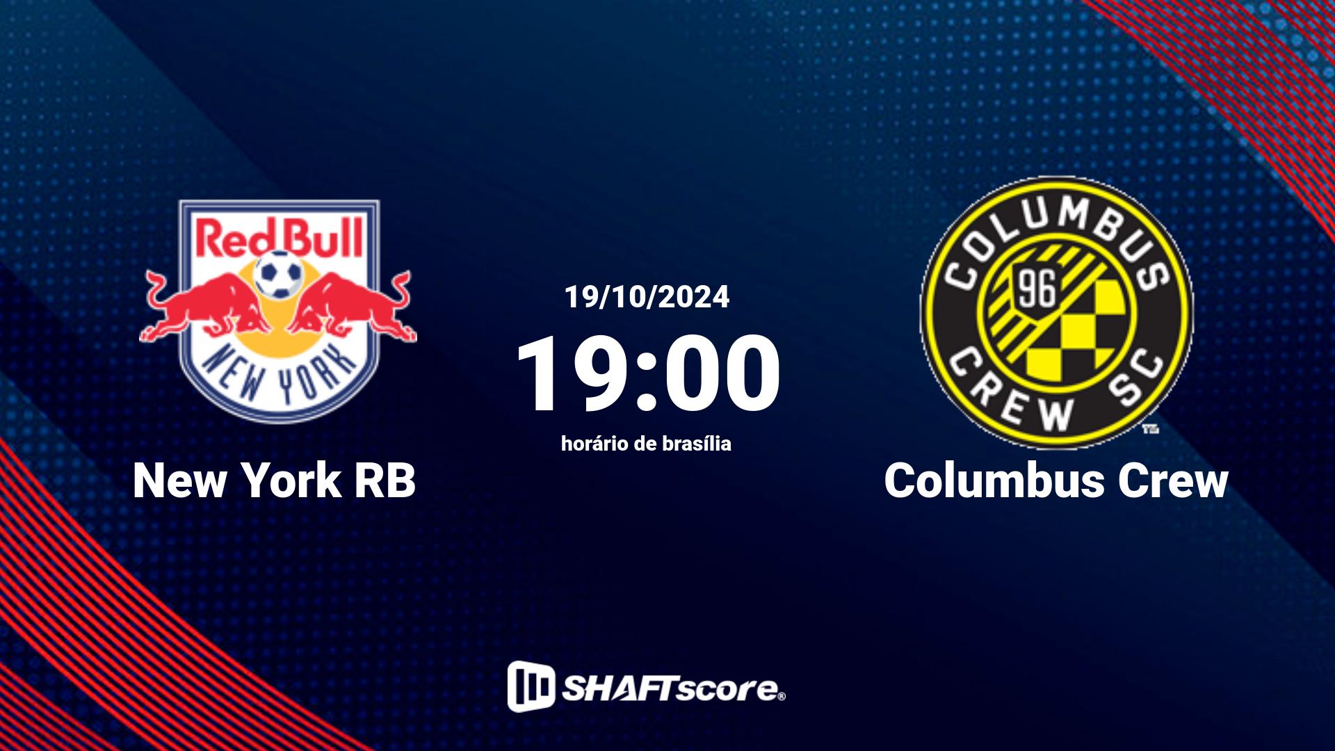 Estatísticas do jogo New York RB vs Columbus Crew 19.10 19:00