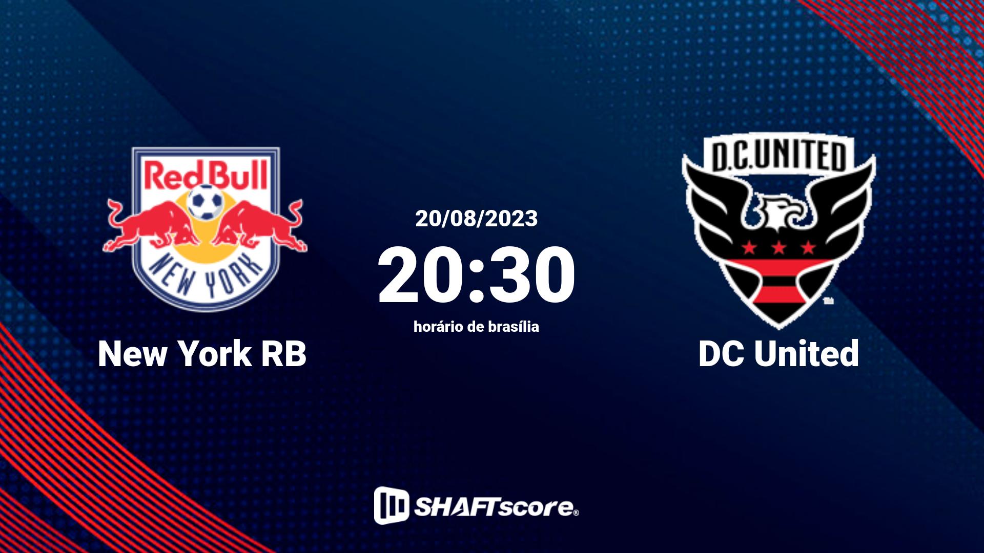 Estatísticas do jogo New York RB vs DC United 20.08 20:30