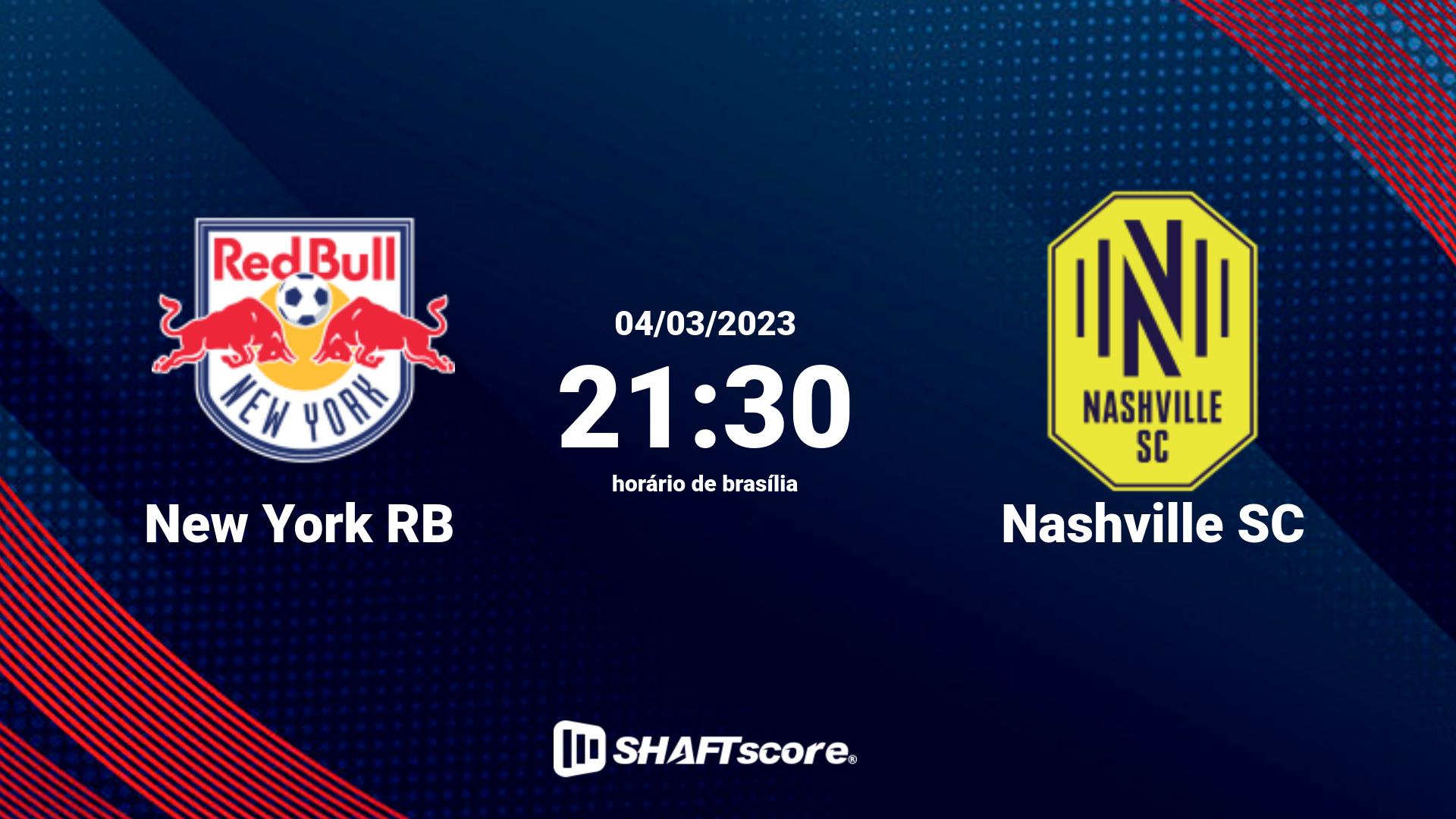 Estatísticas do jogo New York RB vs Nashville SC 04.03 21:30