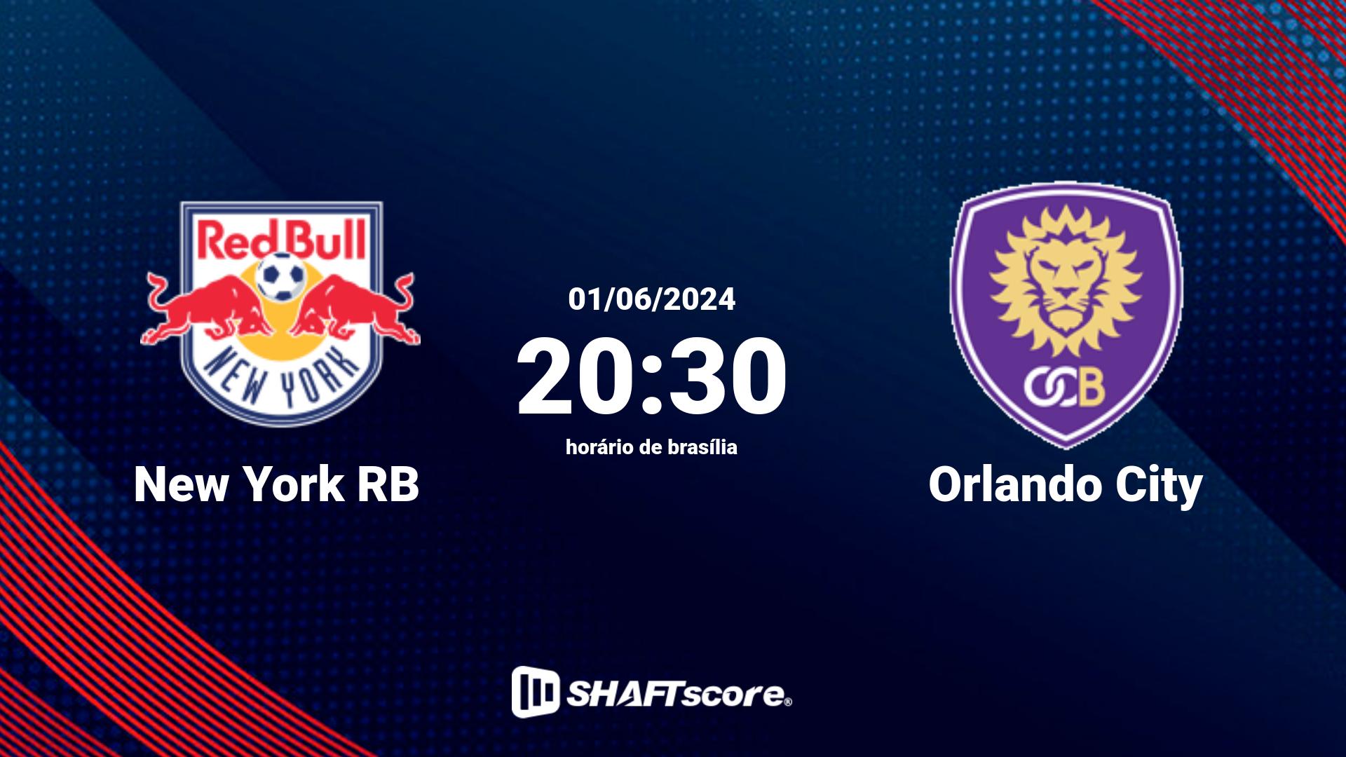 Estatísticas do jogo New York RB vs Orlando City 01.06 20:30