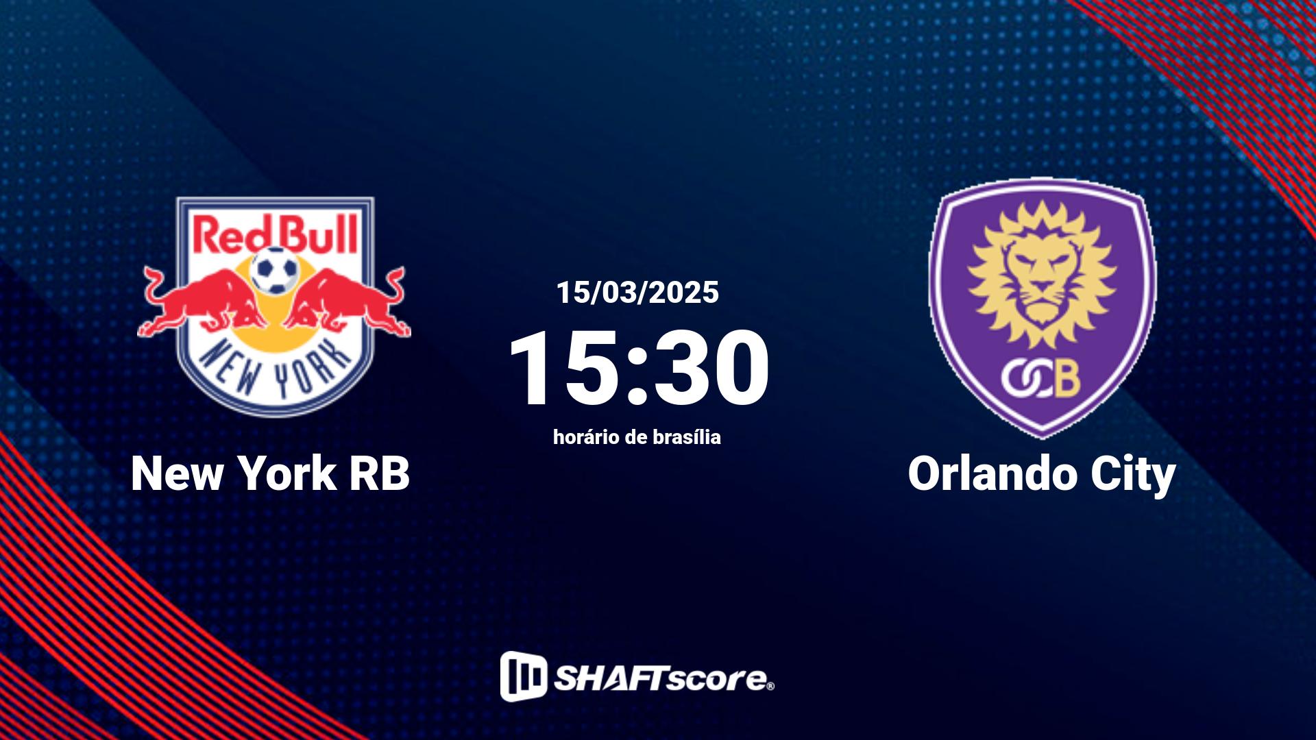 Estatísticas do jogo New York RB vs Orlando City 15.03 15:30