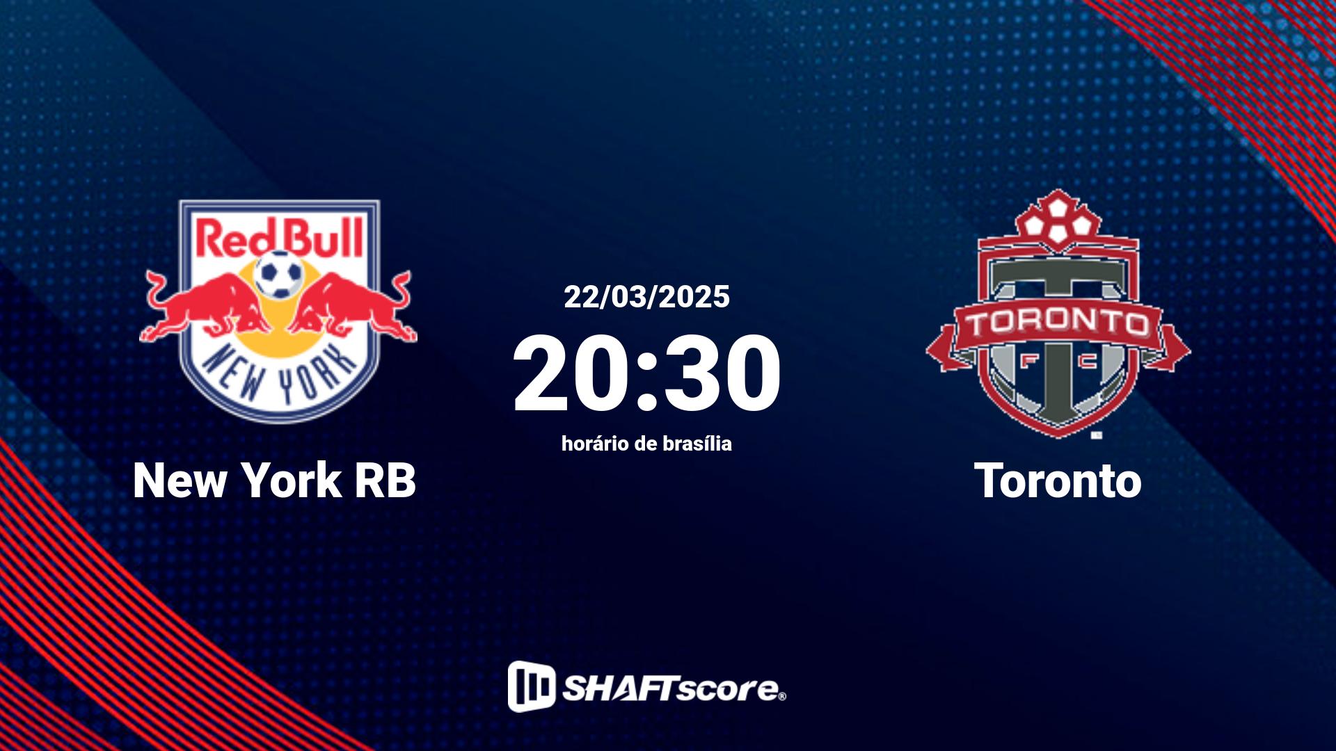 Estatísticas do jogo New York RB vs Toronto 22.03 20:30