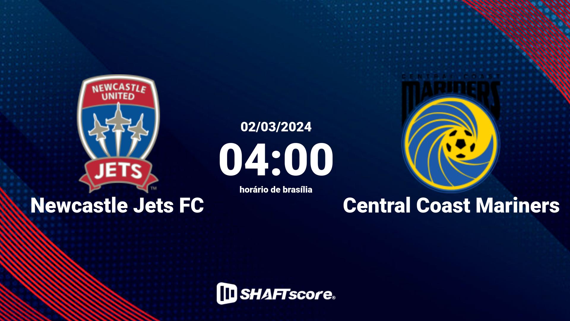 Estatísticas do jogo Newcastle Jets FC vs Central Coast Mariners 02.03 04:00